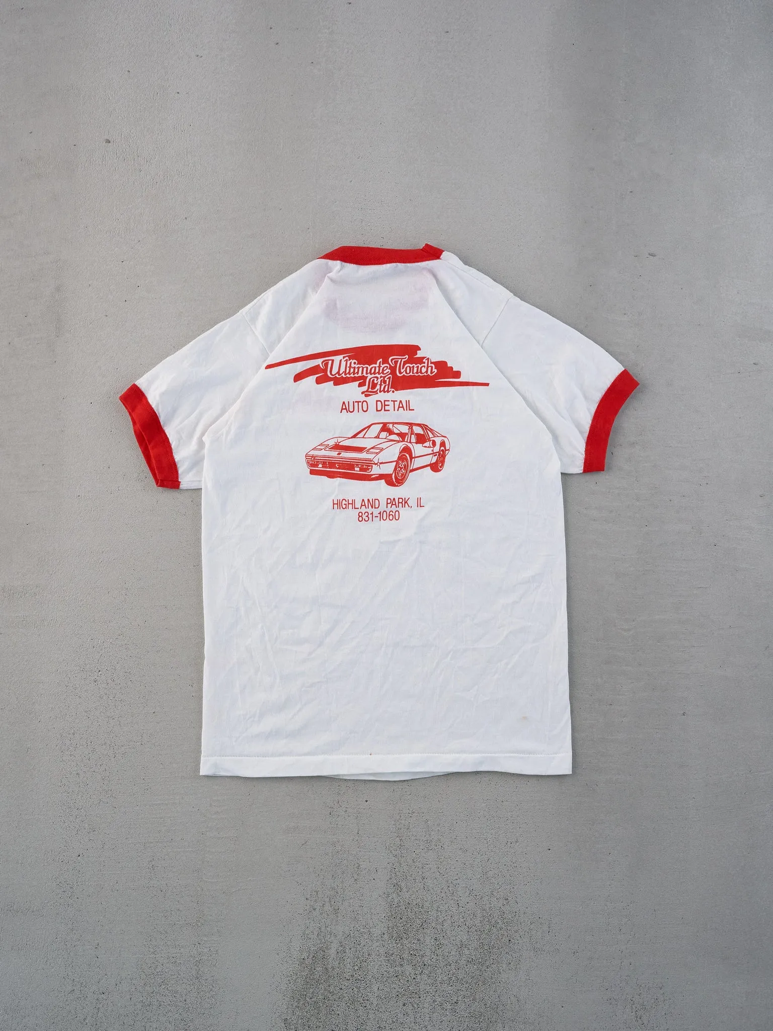 Vintage 80s White Ultimate Touch Ltd Car Wash Graphic Tee (S) sold by Rebalance Vintage product image thumbnail 2