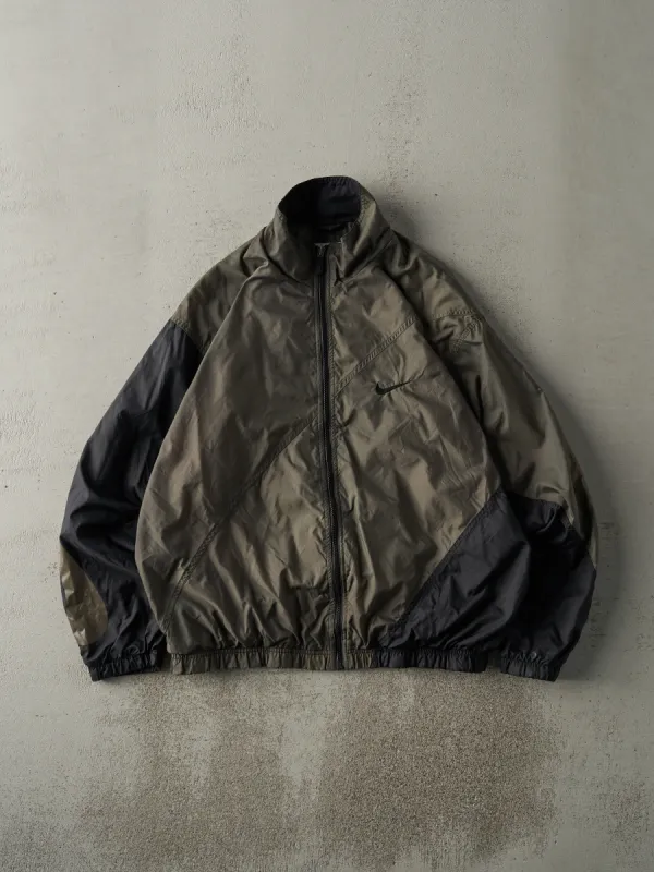Vintage 90s Deep Green & Black Nike Windbreaker Jacket (M) sold by Rebalance Vintage