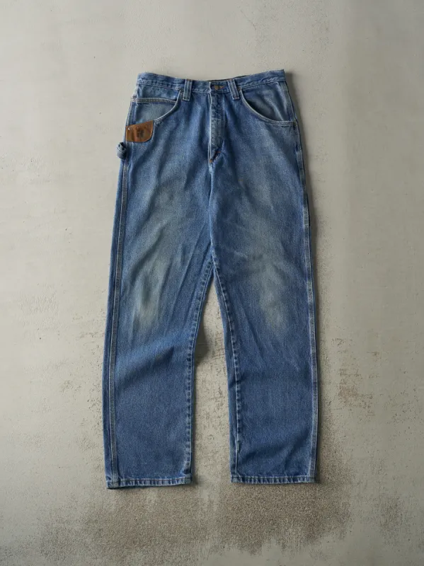 Vintage 90s Mid Wash Wrangler Riggs Carpenter Jeans (33.5x34) sold by Rebalance Vintage