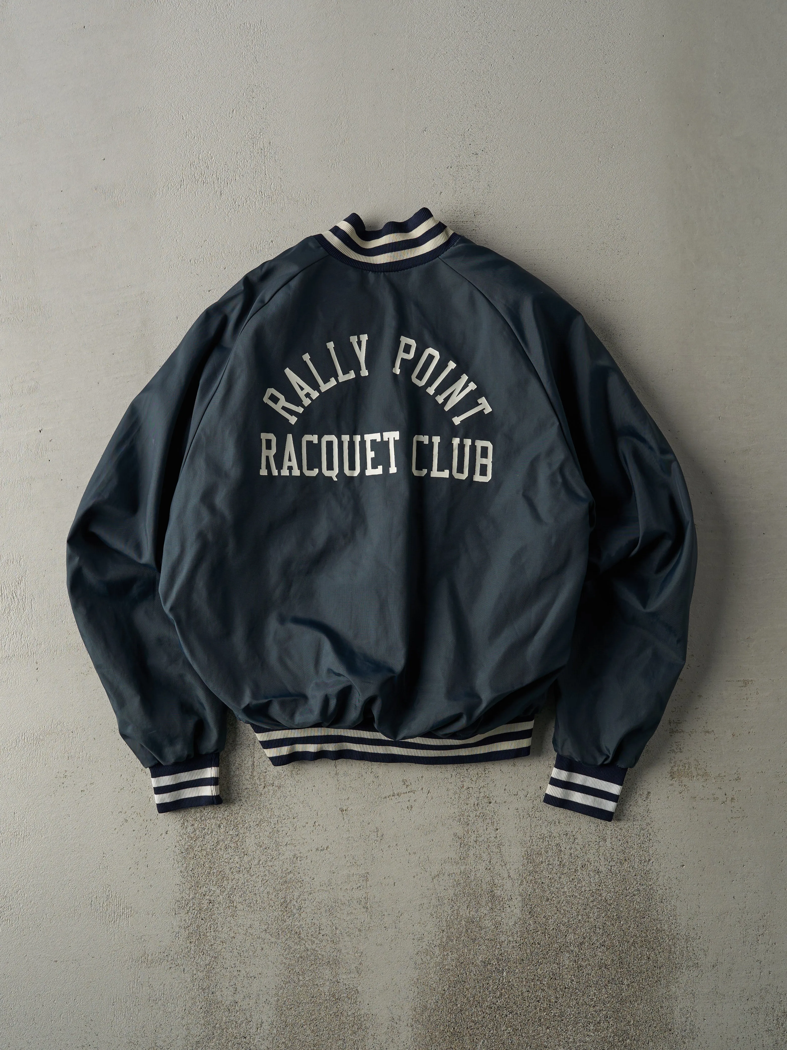 Vintage 90s Navy Rhode Island 3 Time Champions Nylon Bomber Jacket (M) sold by Rebalance Vintage product image thumbnail 2