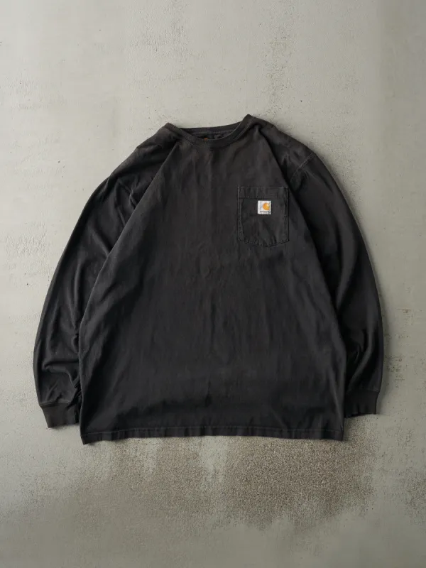 Vintage Y2K Black Carhartt Pocket Long Sleeve (XL) sold by Rebalance Vintage