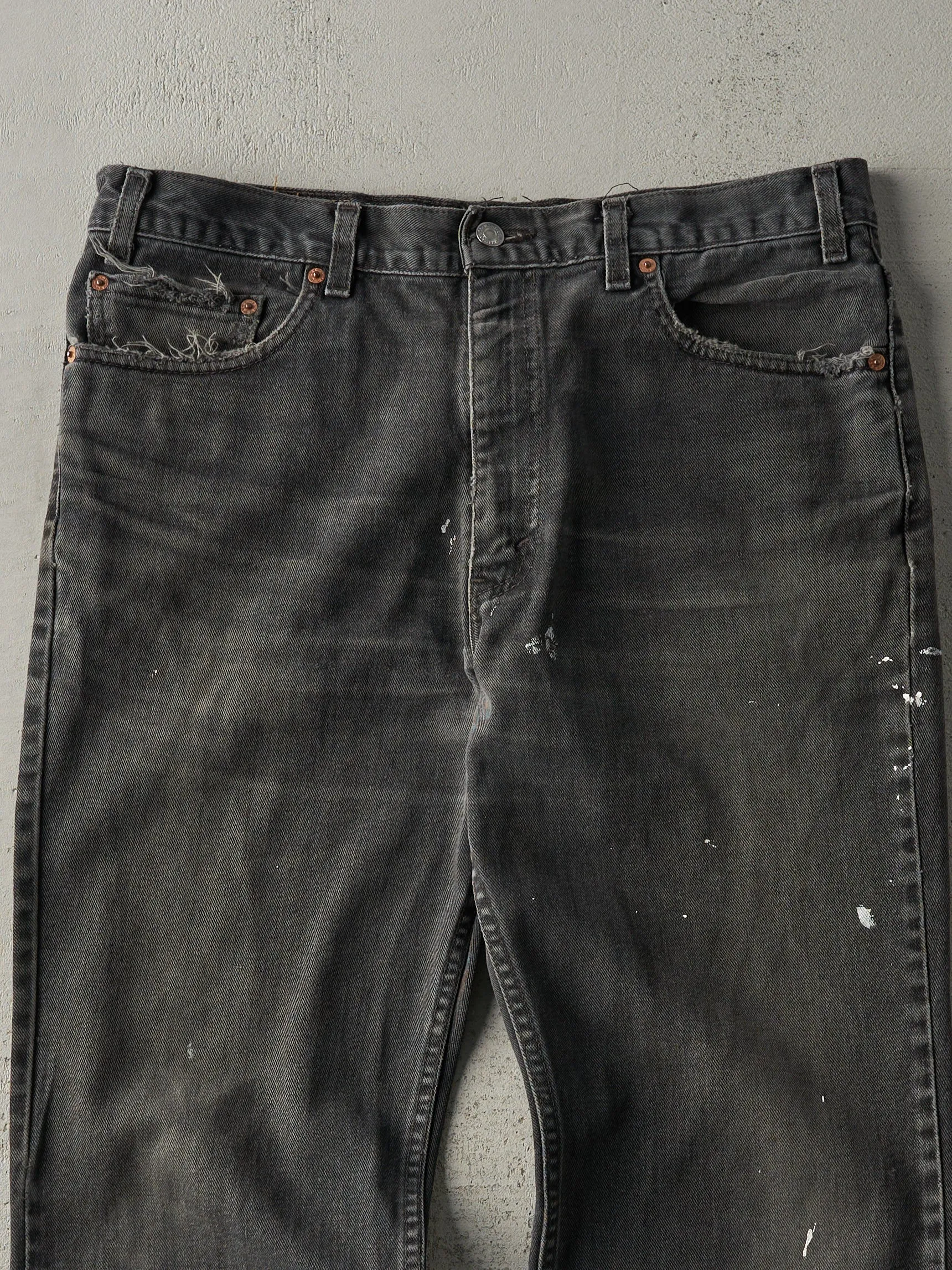 Vintage 90s Faded Black Levi's 517 Denim Pants (35x29.5) sold by Rebalance Vintage product image thumbnail 4