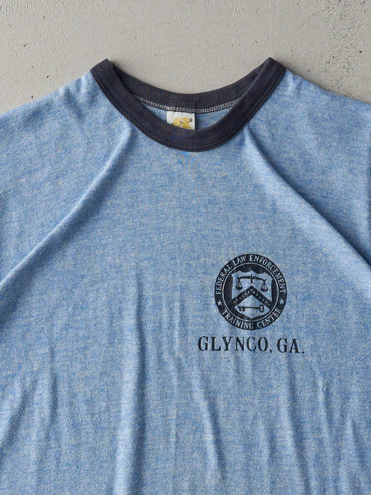 Vintage 80s Blue Federal Law Enforcement Training Centre Ringer Tee (M) sold by Rebalance Vintage product image thumbnail 2