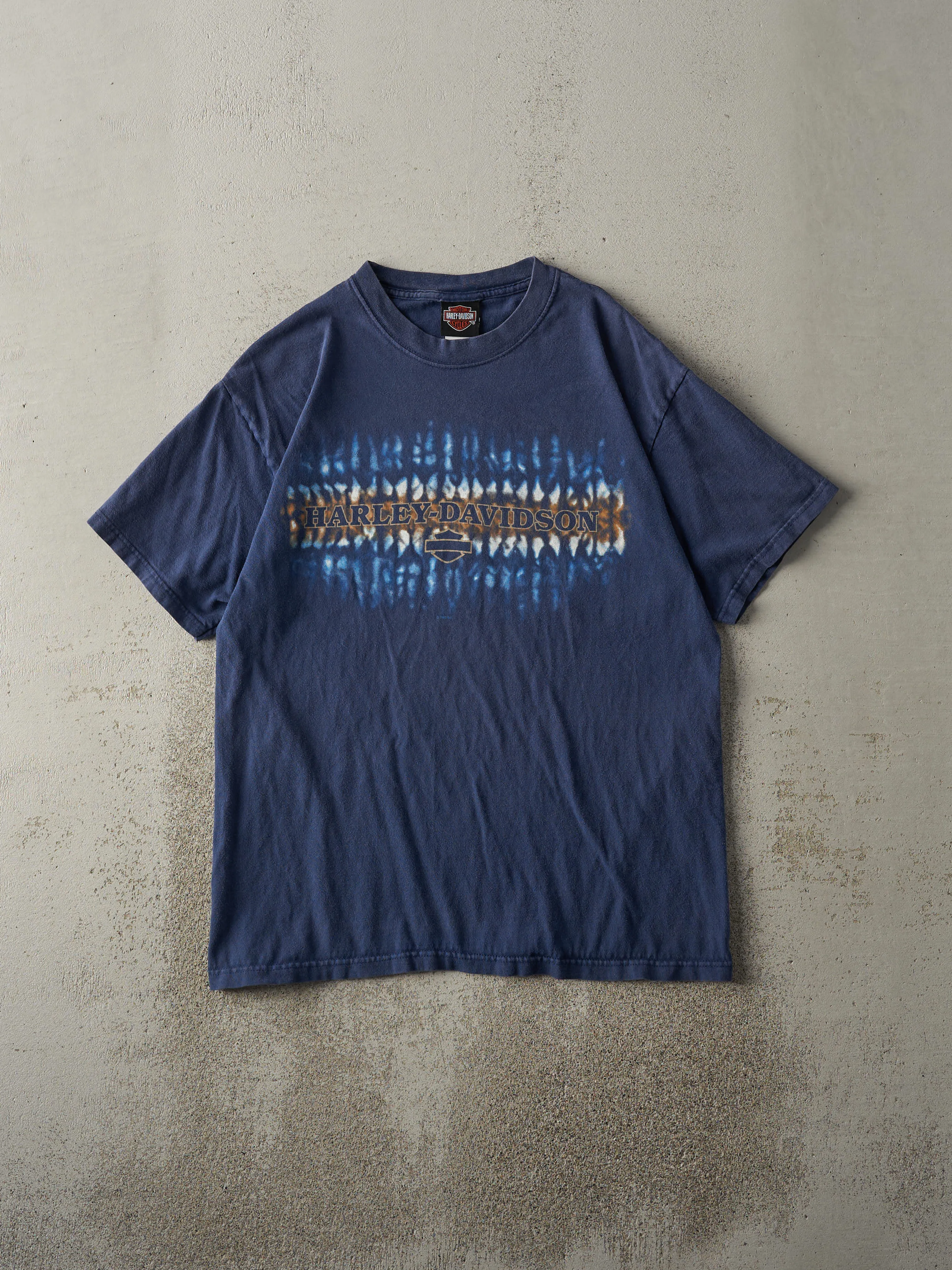 Vintage 02' Navy Blue Charleston, SC Harley Davidson Tee (M) sold by Rebalance Vintage