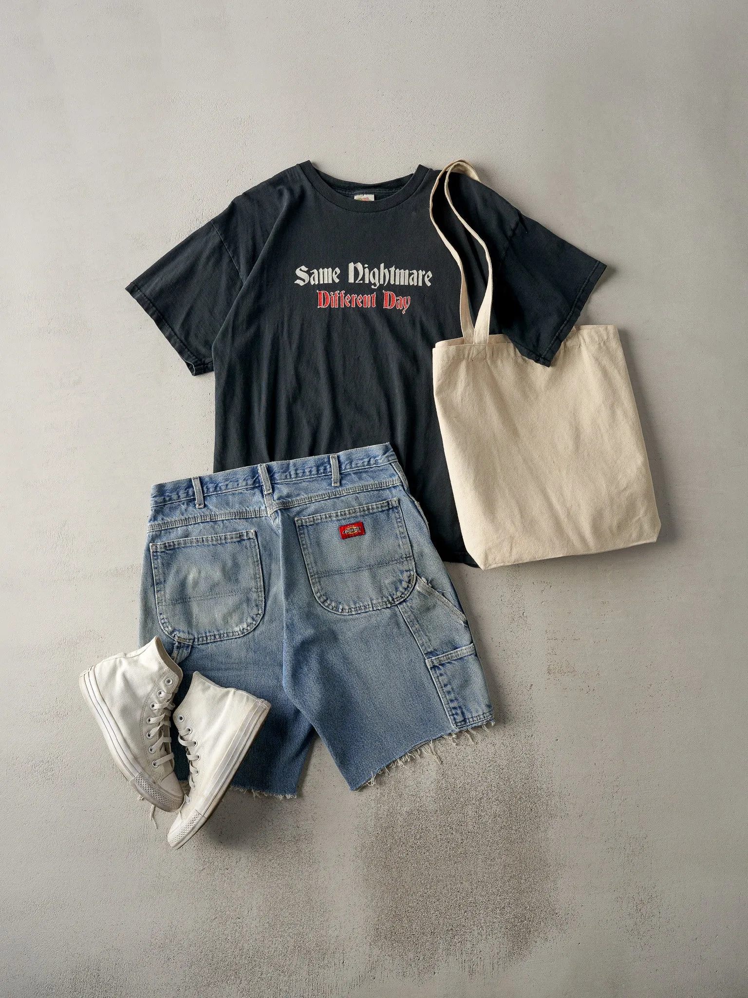 Vintage 90's Black "Same Nightmare" Tee (M) sold by Rebalance Vintage product image thumbnail 2