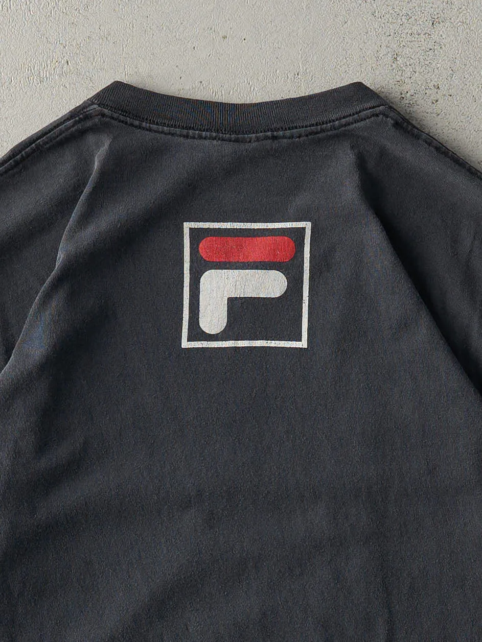 Vintage 90s Faded Black Fila Tee (L) sold by Rebalance Vintage product image thumbnail 4