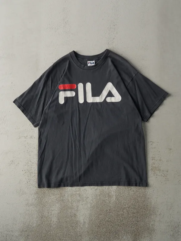 Vintage 90s Faded Black Fila Tee (L) made by Rebalance Vintage