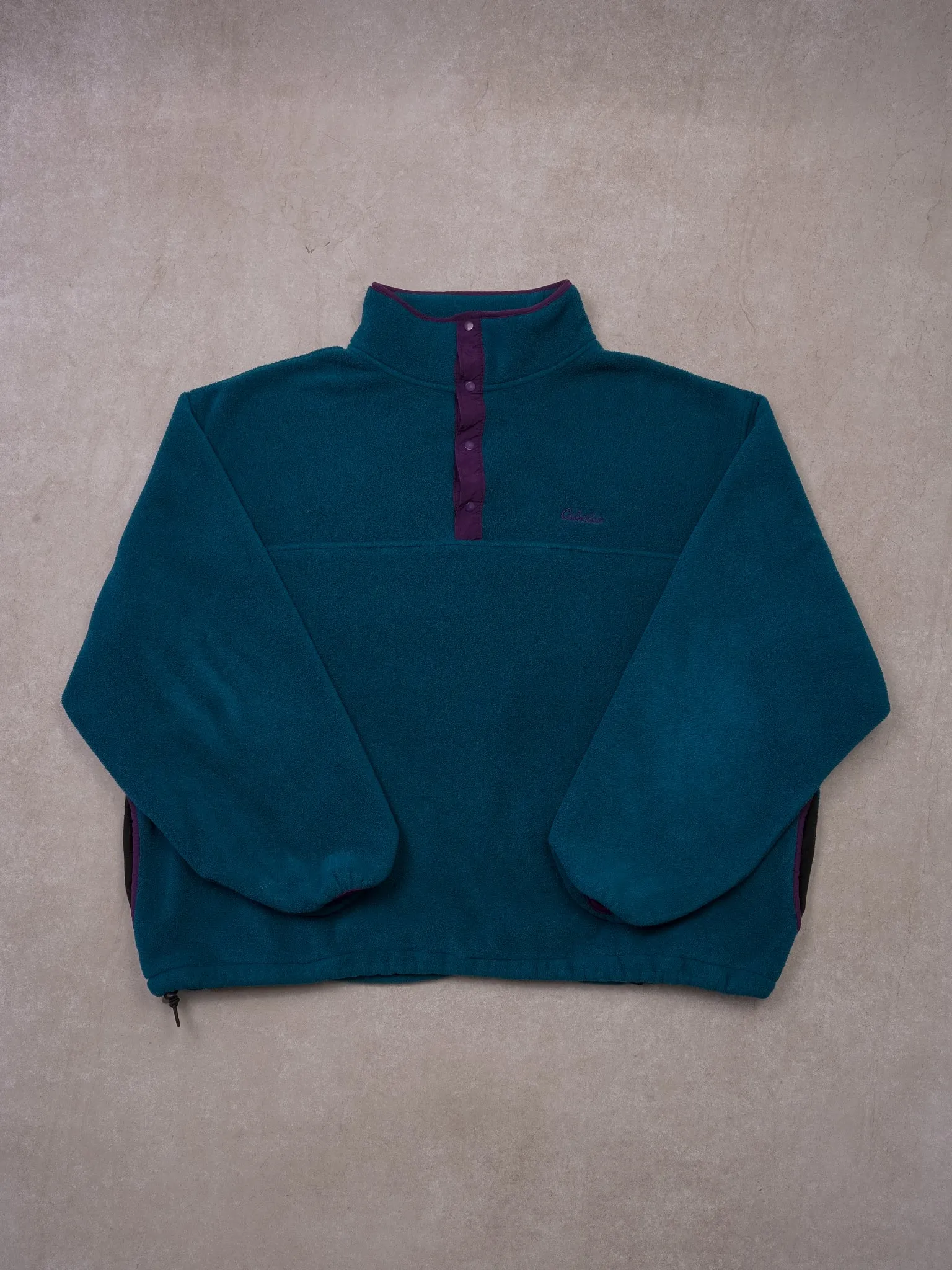 Vintage 90s Cabela's Teal 1/4 Button Fleece Button Up (XXL) sold by Rebalance Vintage product image thumbnail 4