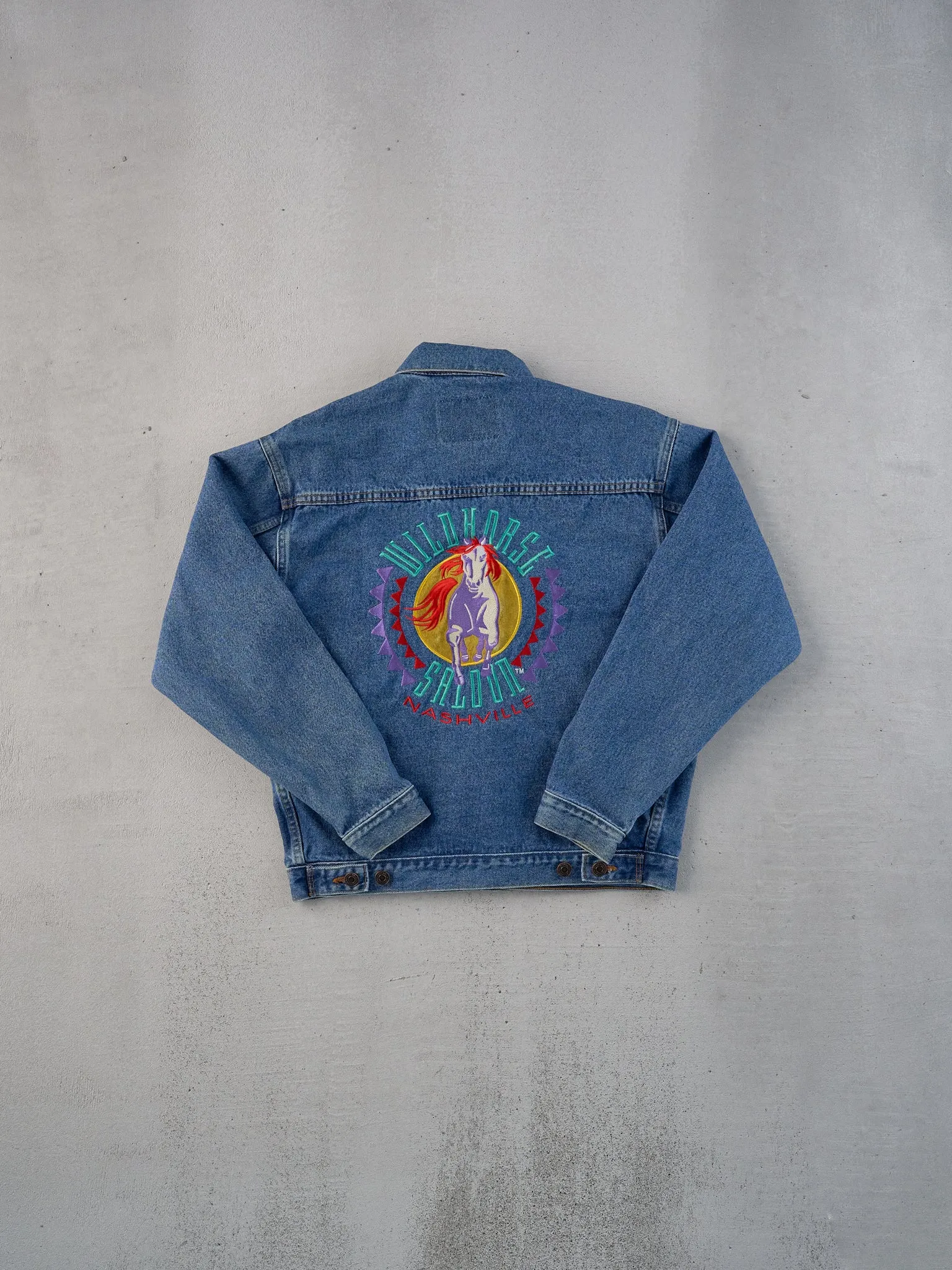 Vintage 94' Blue Wild Horse Saloon Nashville Denim Jacket (M) sold by Rebalance Vintage product image thumbnail 2