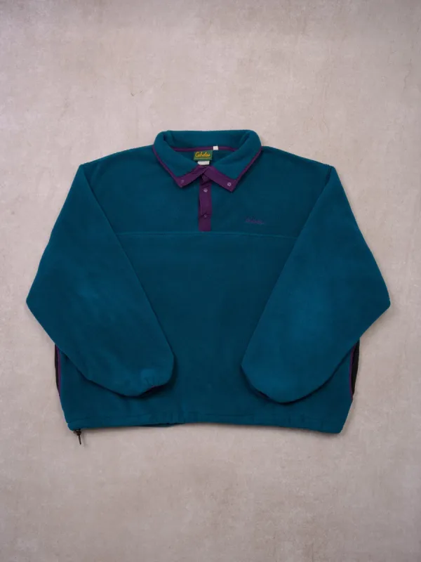 Vintage 90s Cabela's Teal 1/4 Button Fleece Button Up (XXL) sold by Rebalance Vintage
