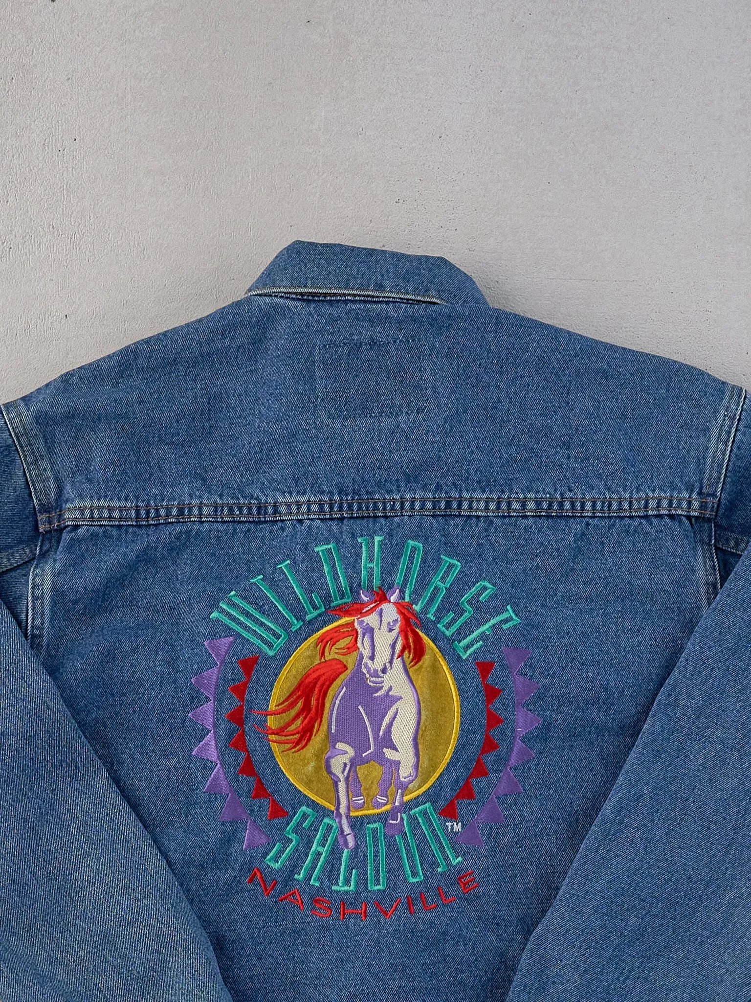 Vintage 94' Blue Wild Horse Saloon Nashville Denim Jacket (M) sold by Rebalance Vintage product image thumbnail 4