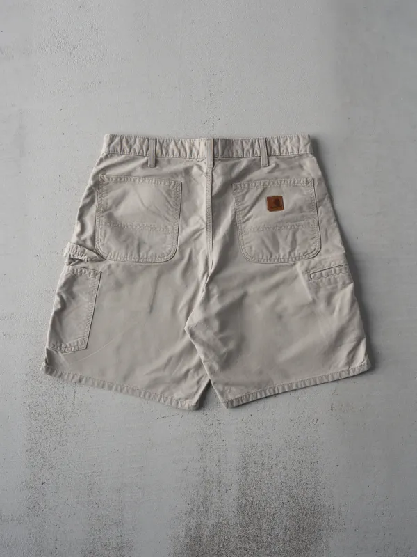 Vintage Y2K Beige Carhartt Carpenter Shorts (34x8) sold by Rebalance Vintage