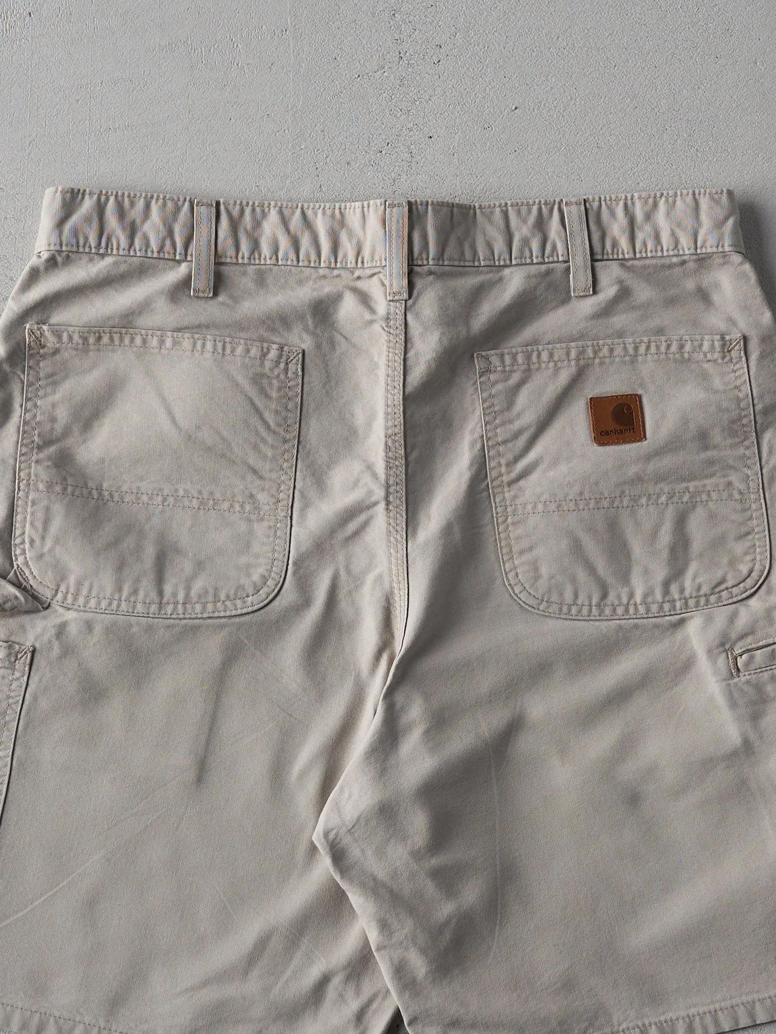 Vintage Y2K Beige Carhartt Carpenter Shorts (34x8) sold by Rebalance Vintage product image thumbnail 4