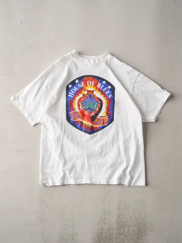 Vintage '97 White New Orleans Super Bowl House of Blues Tee (M) sold by Rebalance Vintage