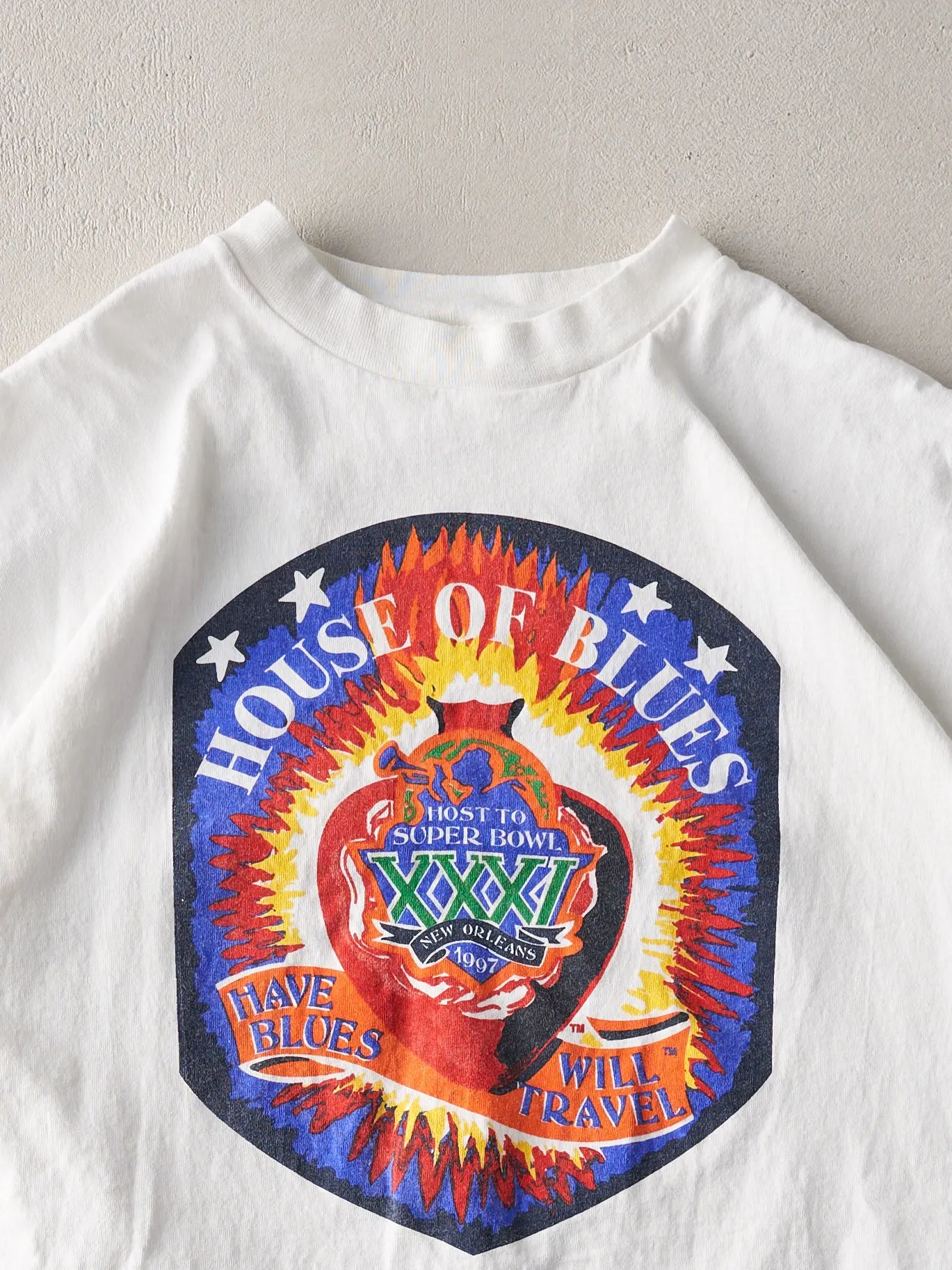 Vintage '97 White New Orleans Super Bowl House of Blues Tee (M) sold by Rebalance Vintage product image thumbnail 3