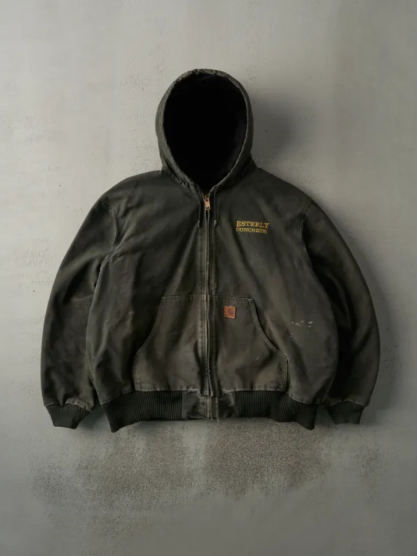 Vintage Y2K Green Carhartt Hooded Workwear Jacket (XXL) sold by Rebalance Vintage