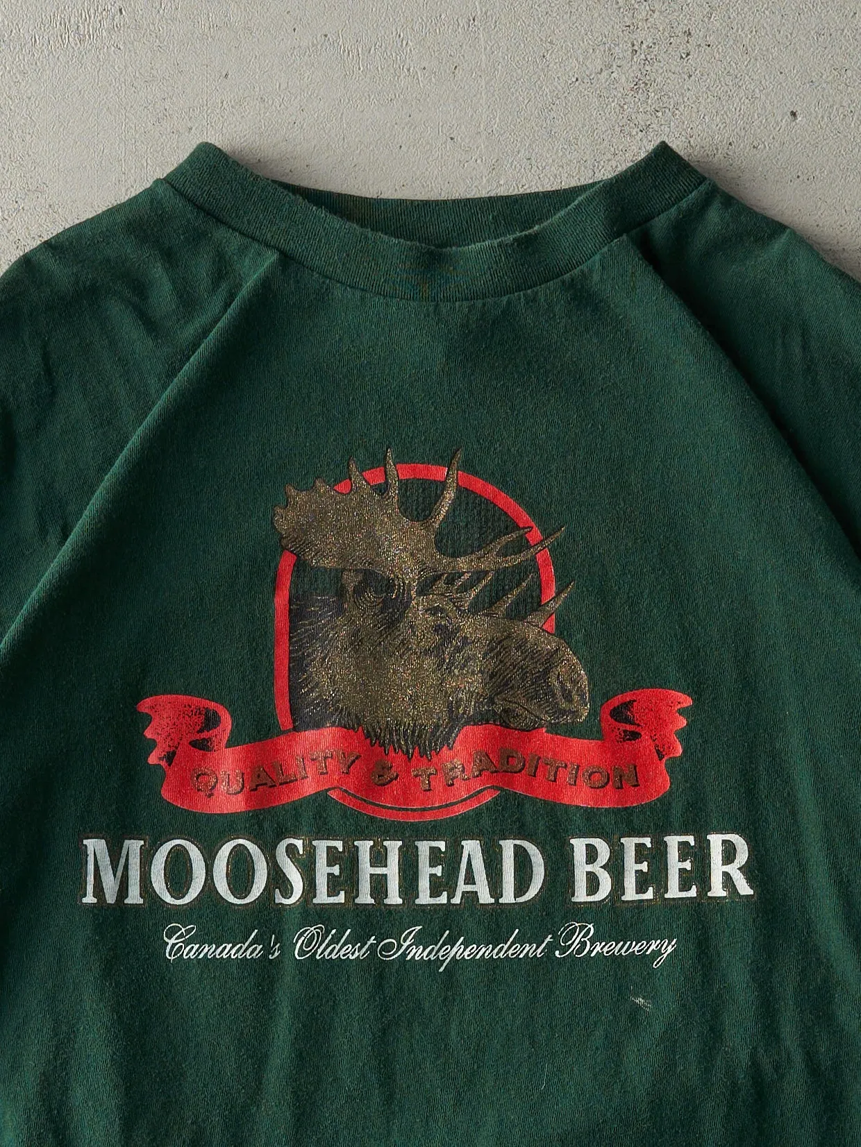 Vintage 90s Forest Green Moosehead Beer Tee (L) sold by Rebalance Vintage product image thumbnail 2