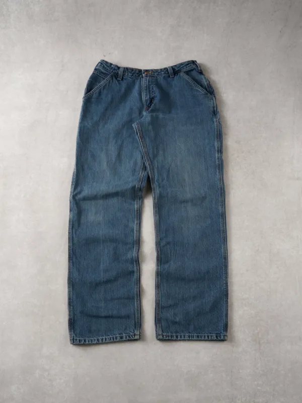 Vintage 90s Blue Carhartt Denim Carpenter Pants (30x32) sold by Rebalance Vintage
