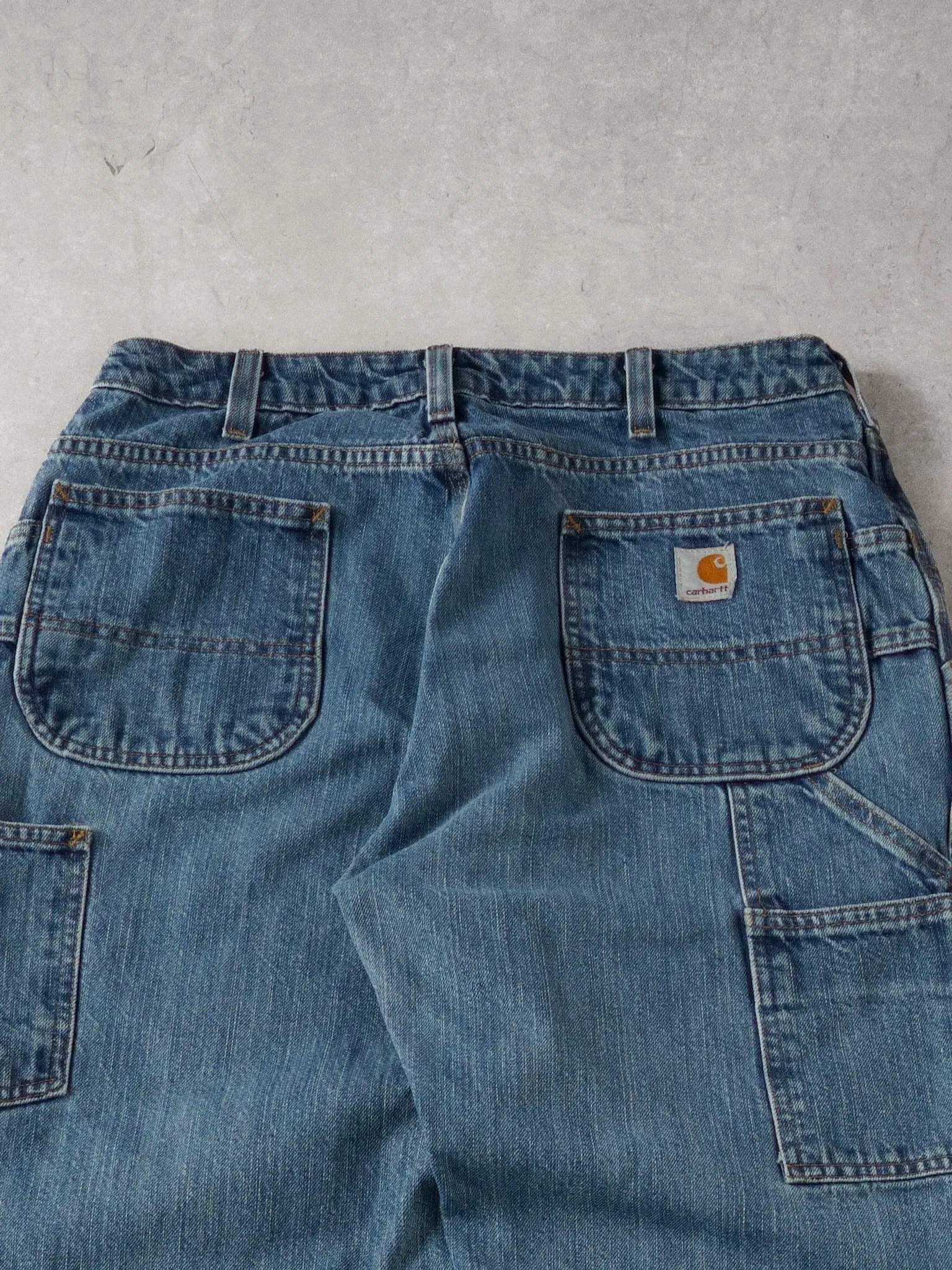 Vintage 90s Blue Carhartt Denim Carpenter Pants (30x32) sold by Rebalance Vintage product image thumbnail 4