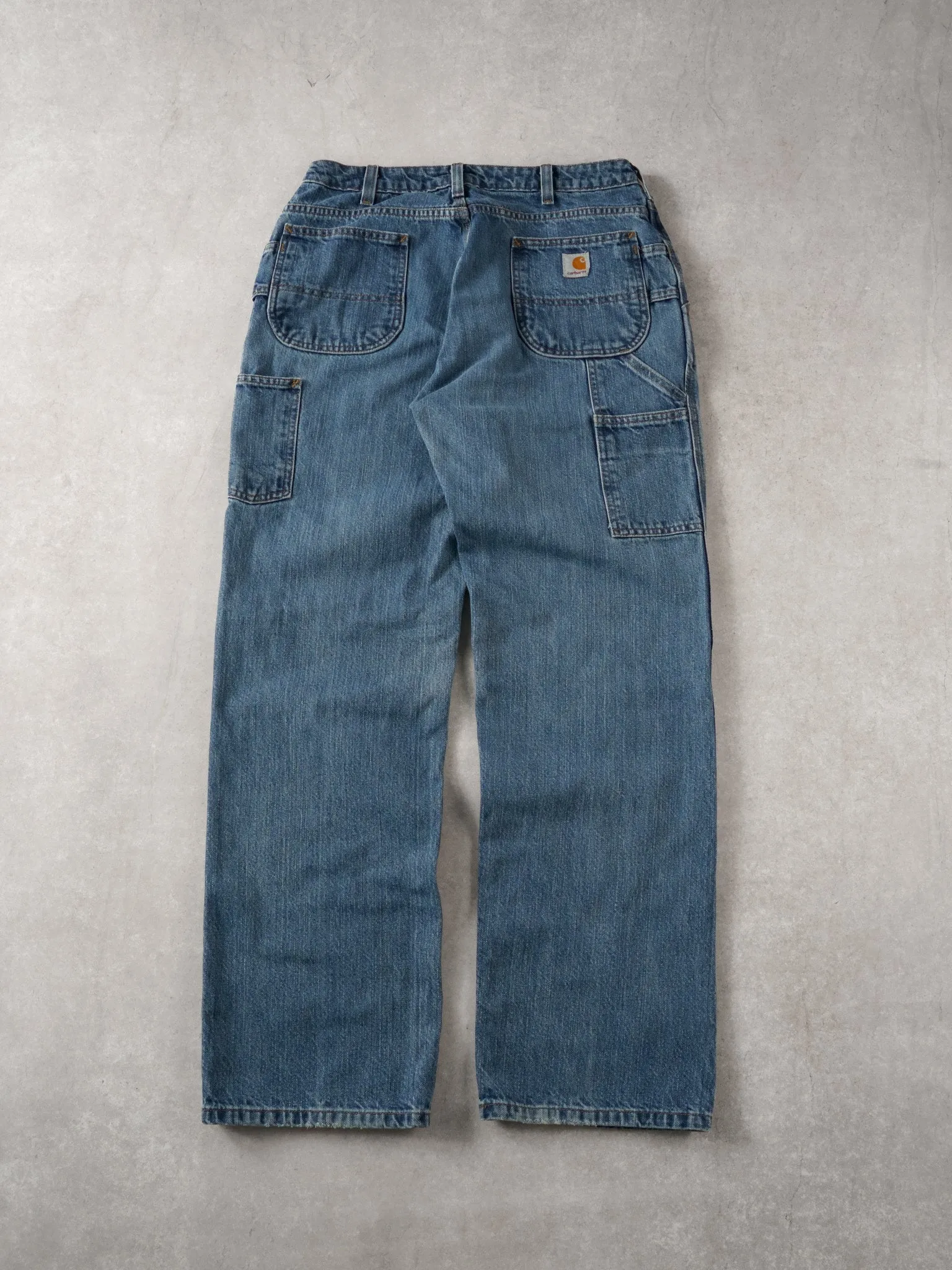 Vintage 90s Blue Carhartt Denim Carpenter Pants (30x32) sold by Rebalance Vintage product image thumbnail 2