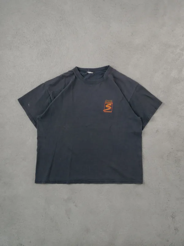 Vintage 90s Faded Black Cognac Salignac Tee (M/L) sold by Rebalance Vintage