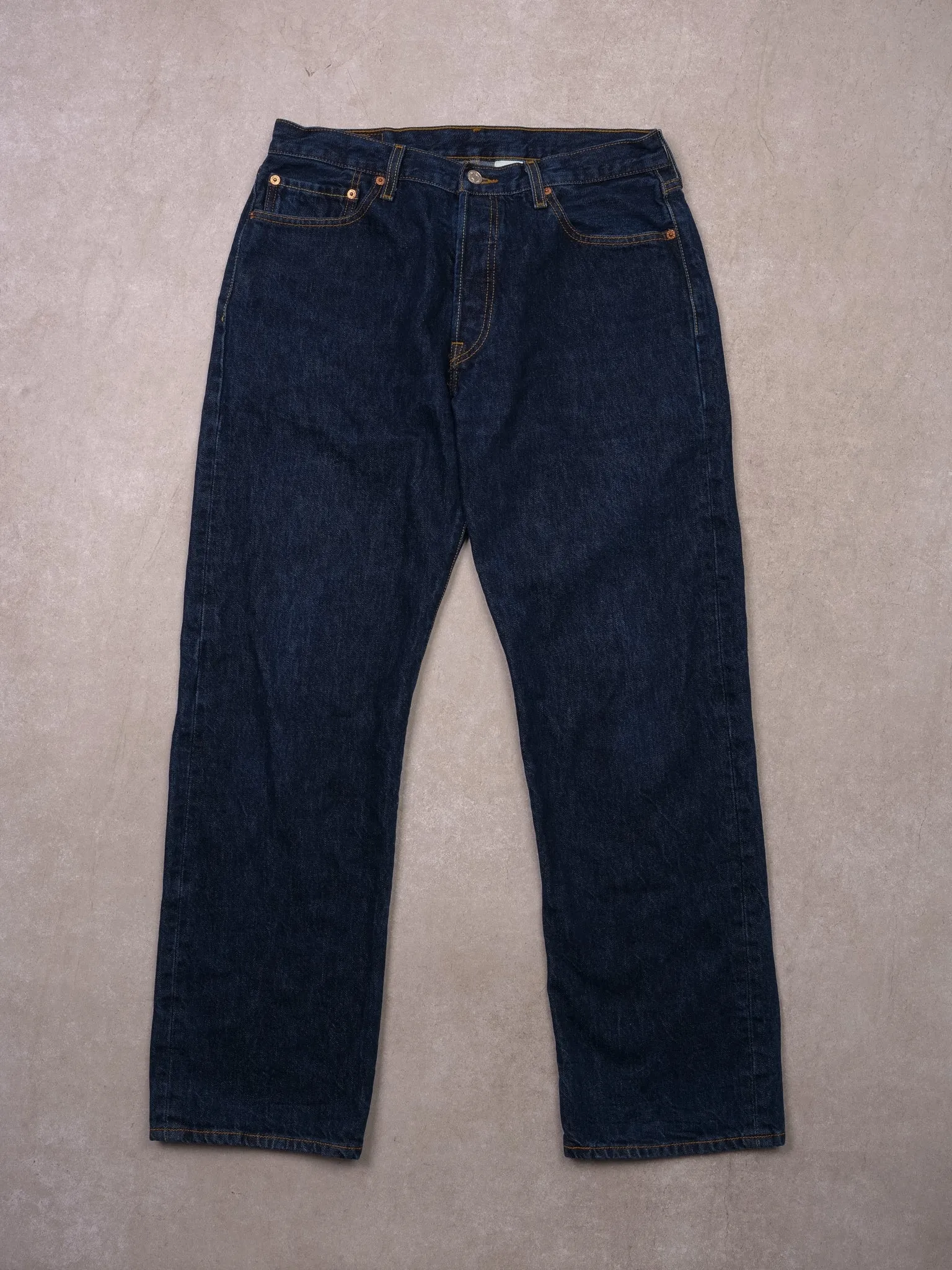 Vintage 90s Dark Blue 501 Levi's Denim Jeans (30x30) sold by Rebalance Vintage