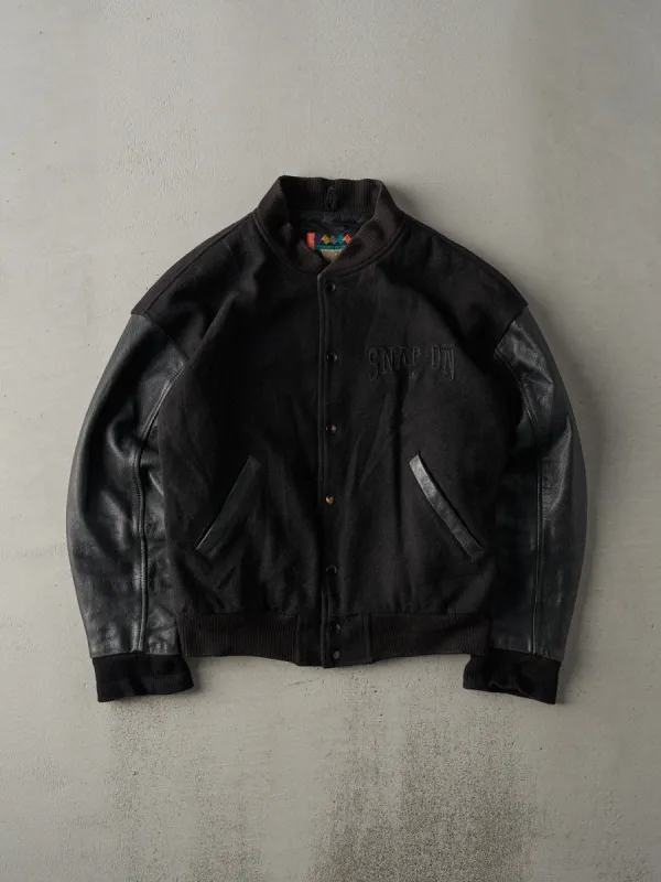 Vintage 80s RARE Black Snap-On Varsity Jacket (M) sold by Rebalance Vintage