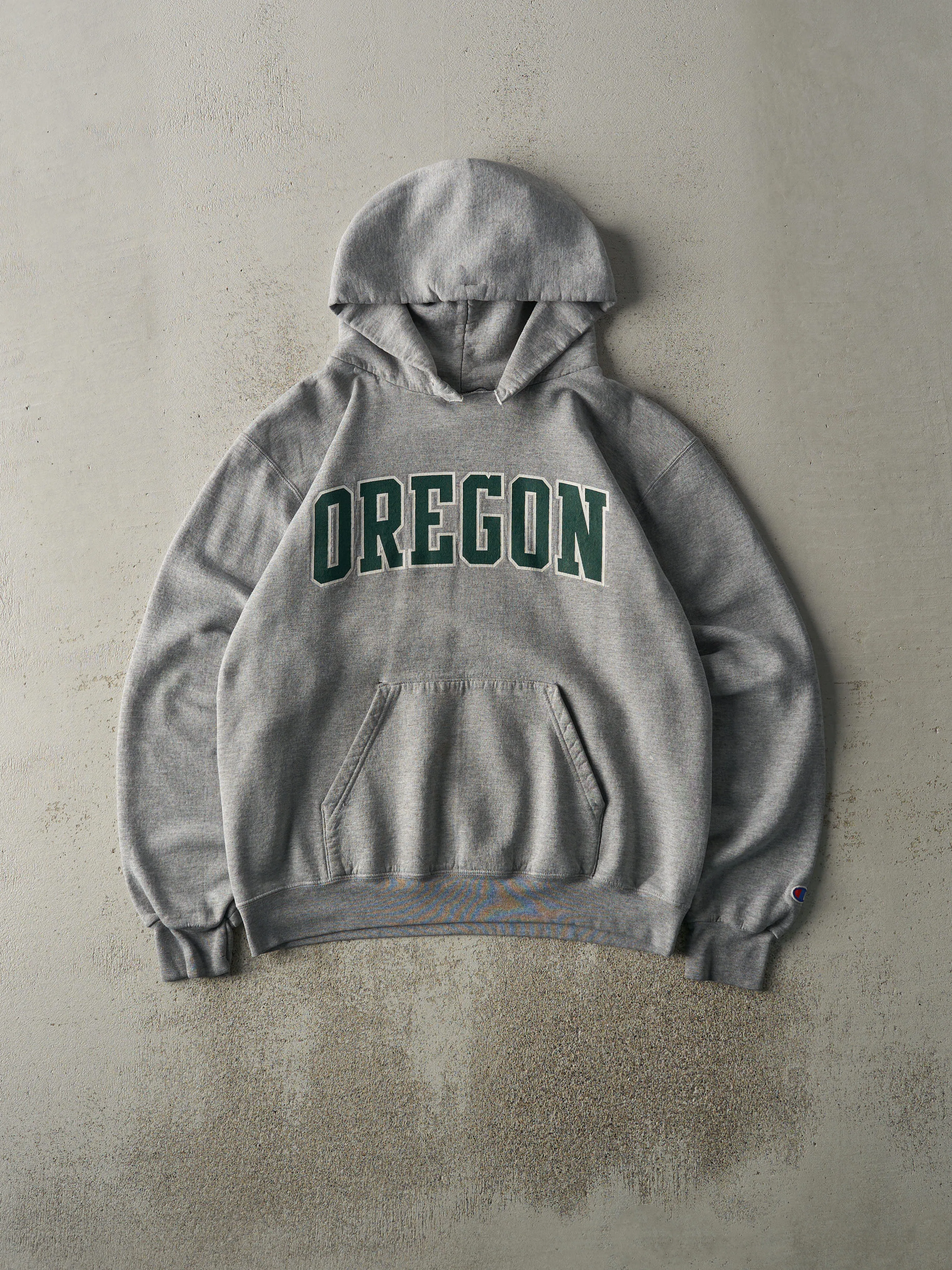 Vintage 90s Grey University of Oregon Hoodie (M) sold by Rebalance Vintage