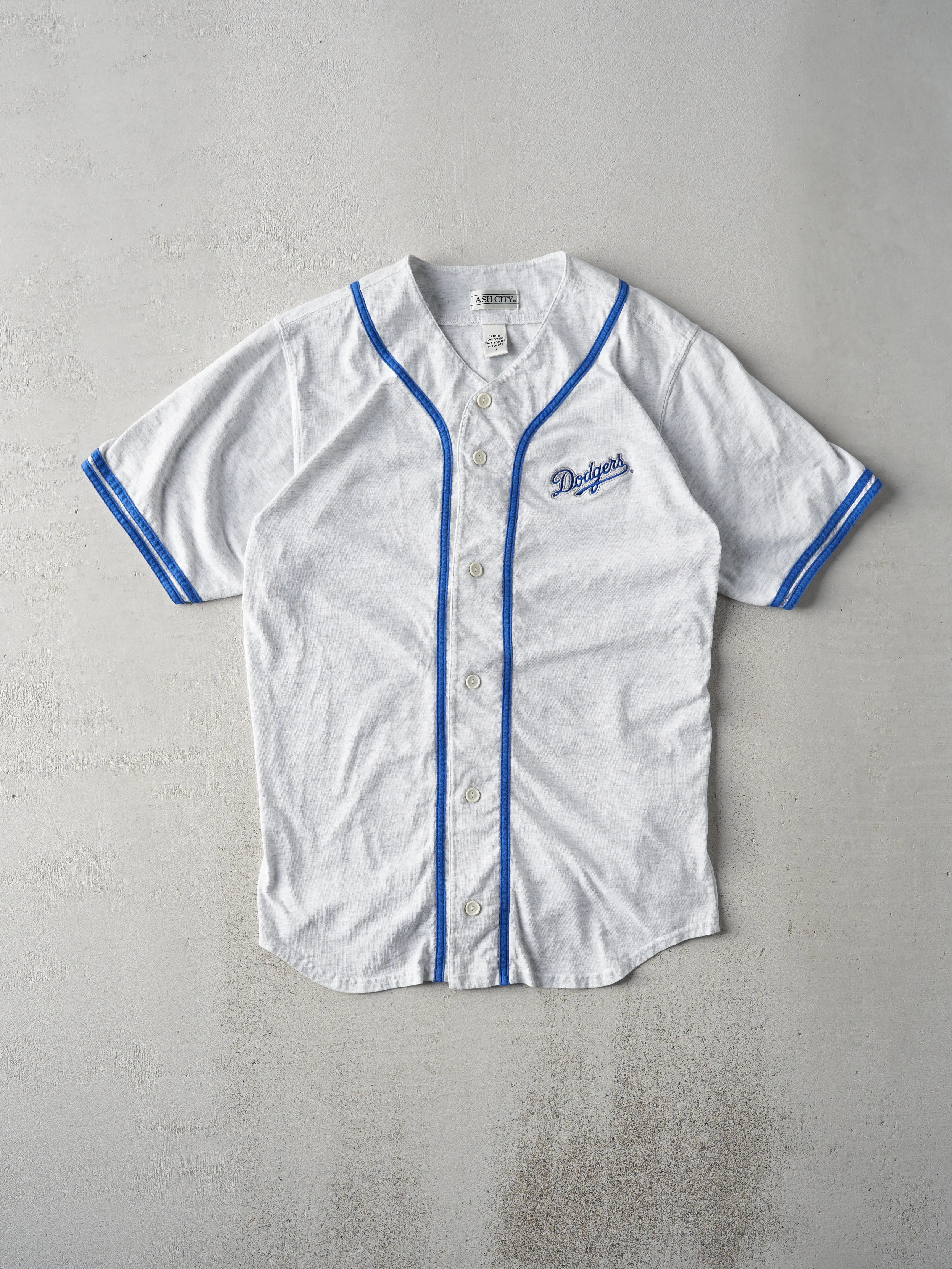 Vintage 90s Grey Dodgers Cotton Jersey (M) sold by Rebalance Vintage