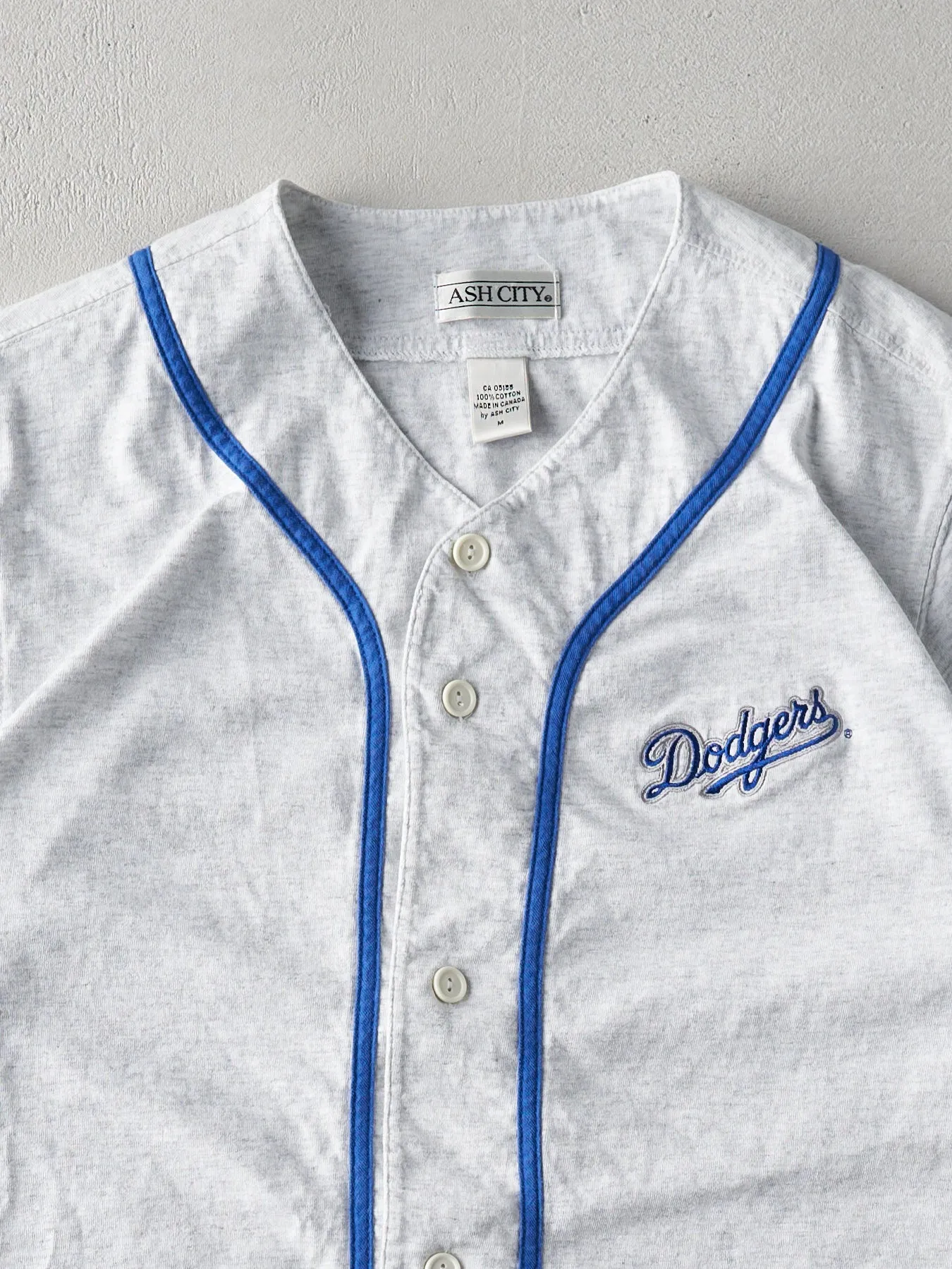 Vintage 90s Grey Dodgers Cotton Jersey (M) sold by Rebalance Vintage product image thumbnail 2