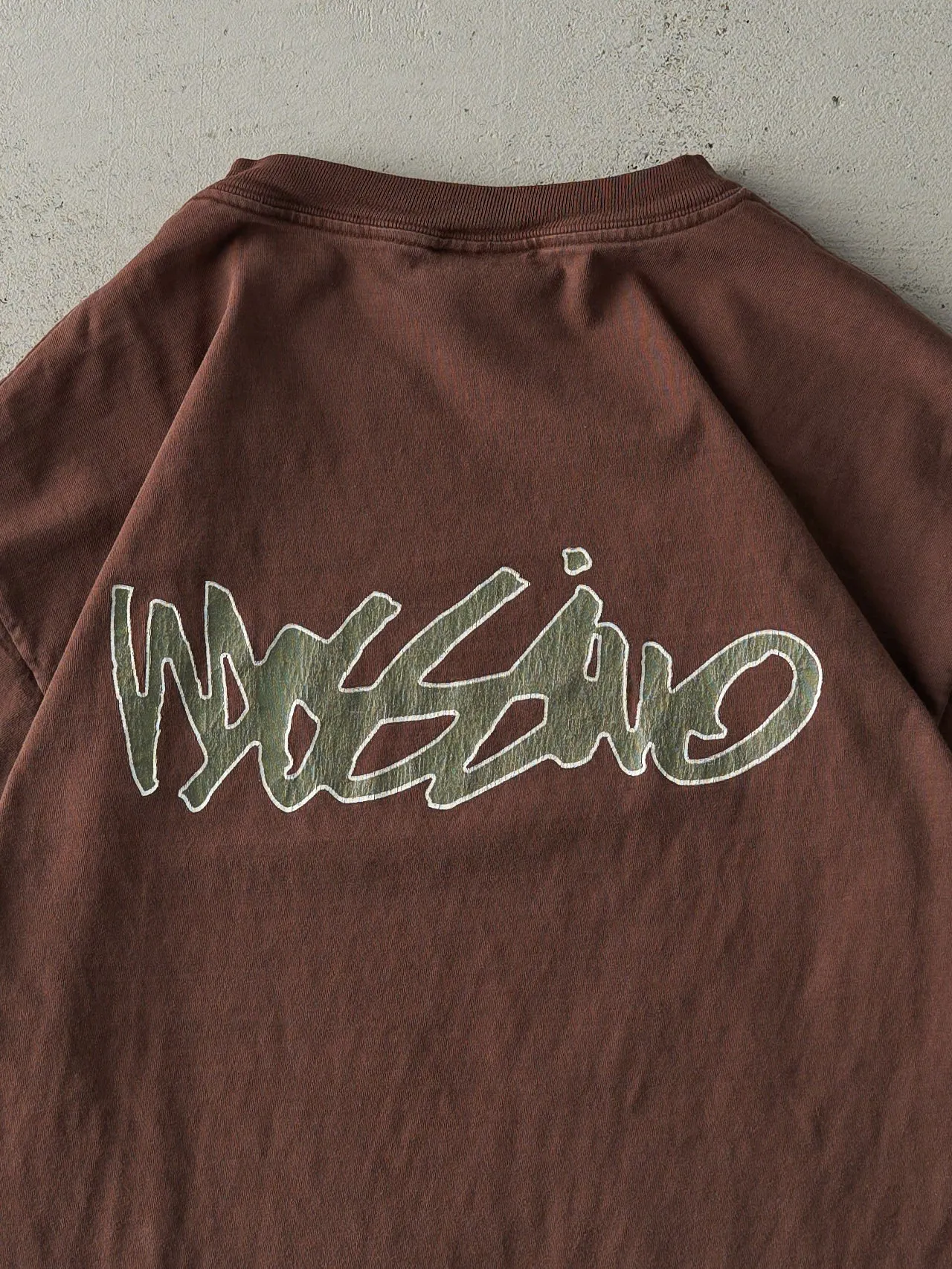 Vintage 90s Chocolate Brown Mossimo Skater Single Stitch Tee (M/L) sold by Rebalance Vintage product image thumbnail 4