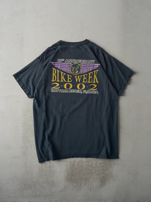 Vintage 02' Black Bike Week Daytona Beach FL Pocket Tee (M) sold by Rebalance Vintage