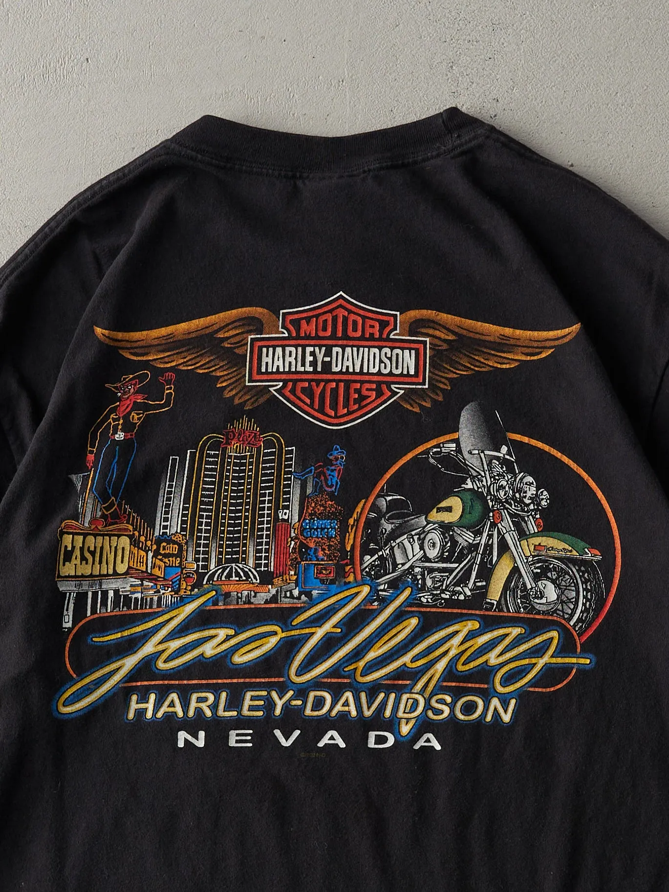 Vintage 09' Black Las Vegas Harley Davidson Tee (M) sold by Rebalance Vintage product image thumbnail 4