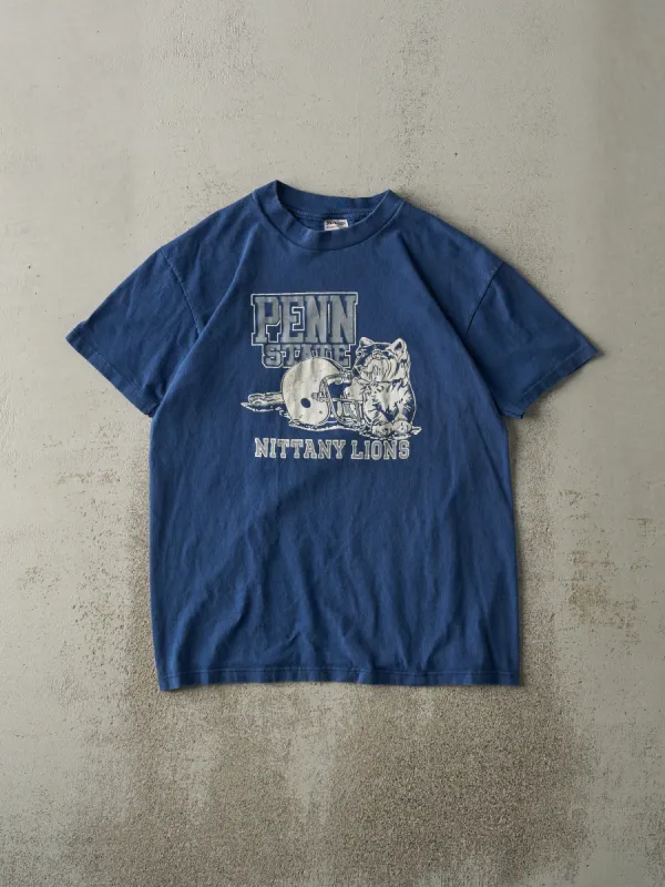 Vintage 80s Blue Penn State University Nittany Lions Single Stitch Tee (M) sold by Rebalance Vintage