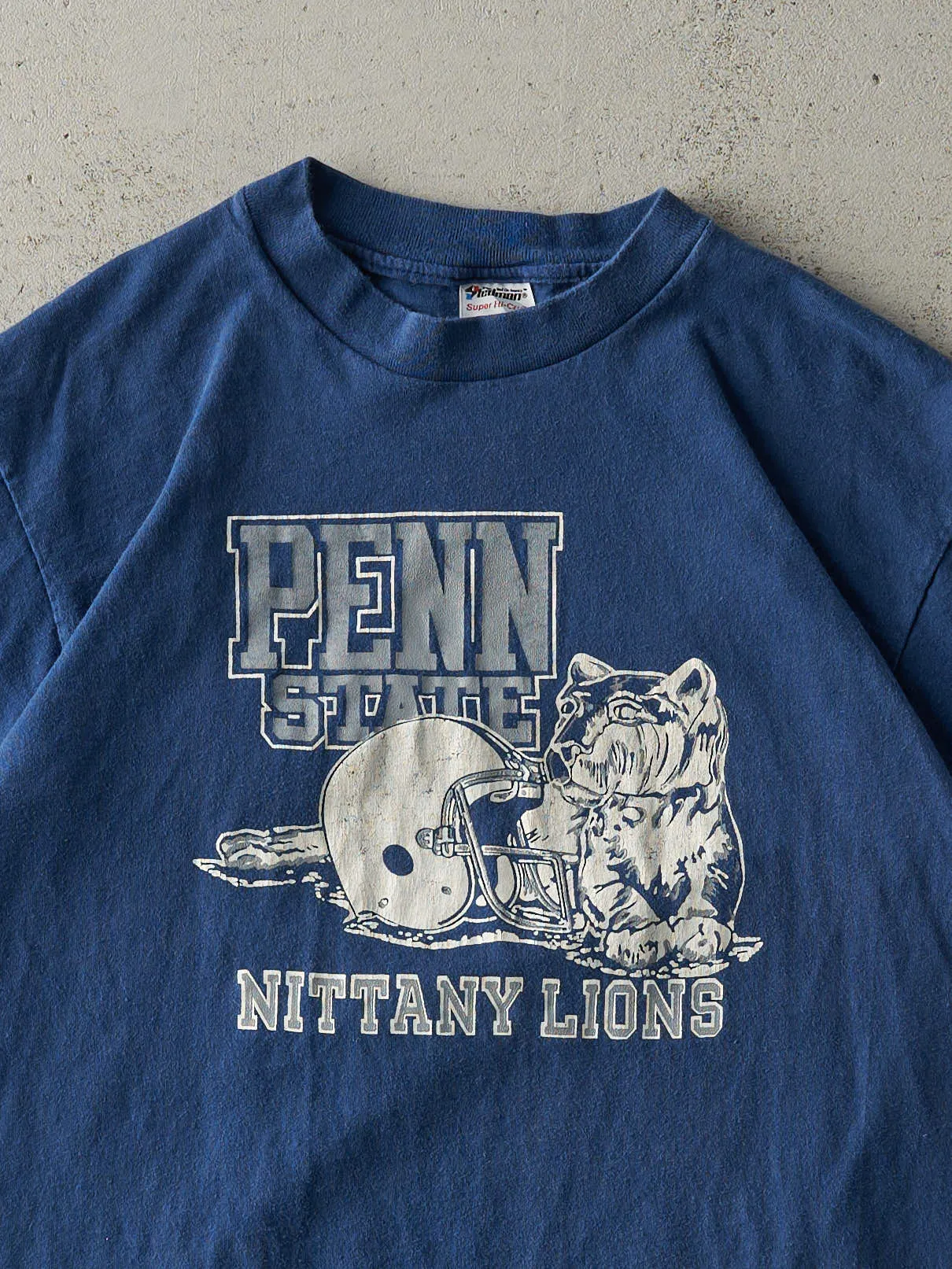 Vintage 80s Blue Penn State University Nittany Lions Single Stitch Tee (M) sold by Rebalance Vintage product image thumbnail 2