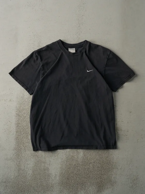 Vintage Y2K Black Embroidered Nike Swoosh Tee (M) sold by Rebalance Vintage