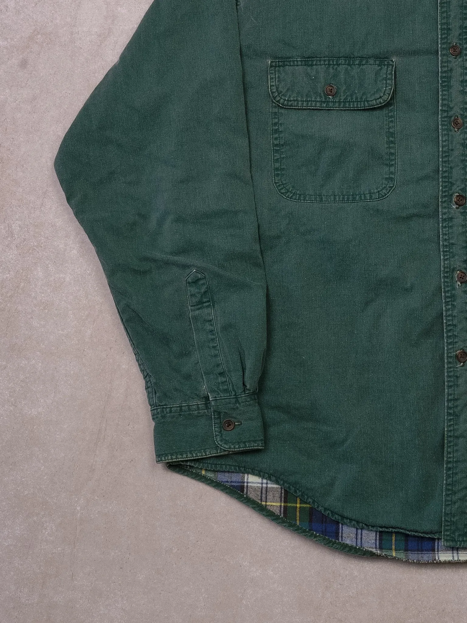 Vintage 90s LL Bean Green Button Up (L) sold by Rebalance Vintage product image thumbnail 3