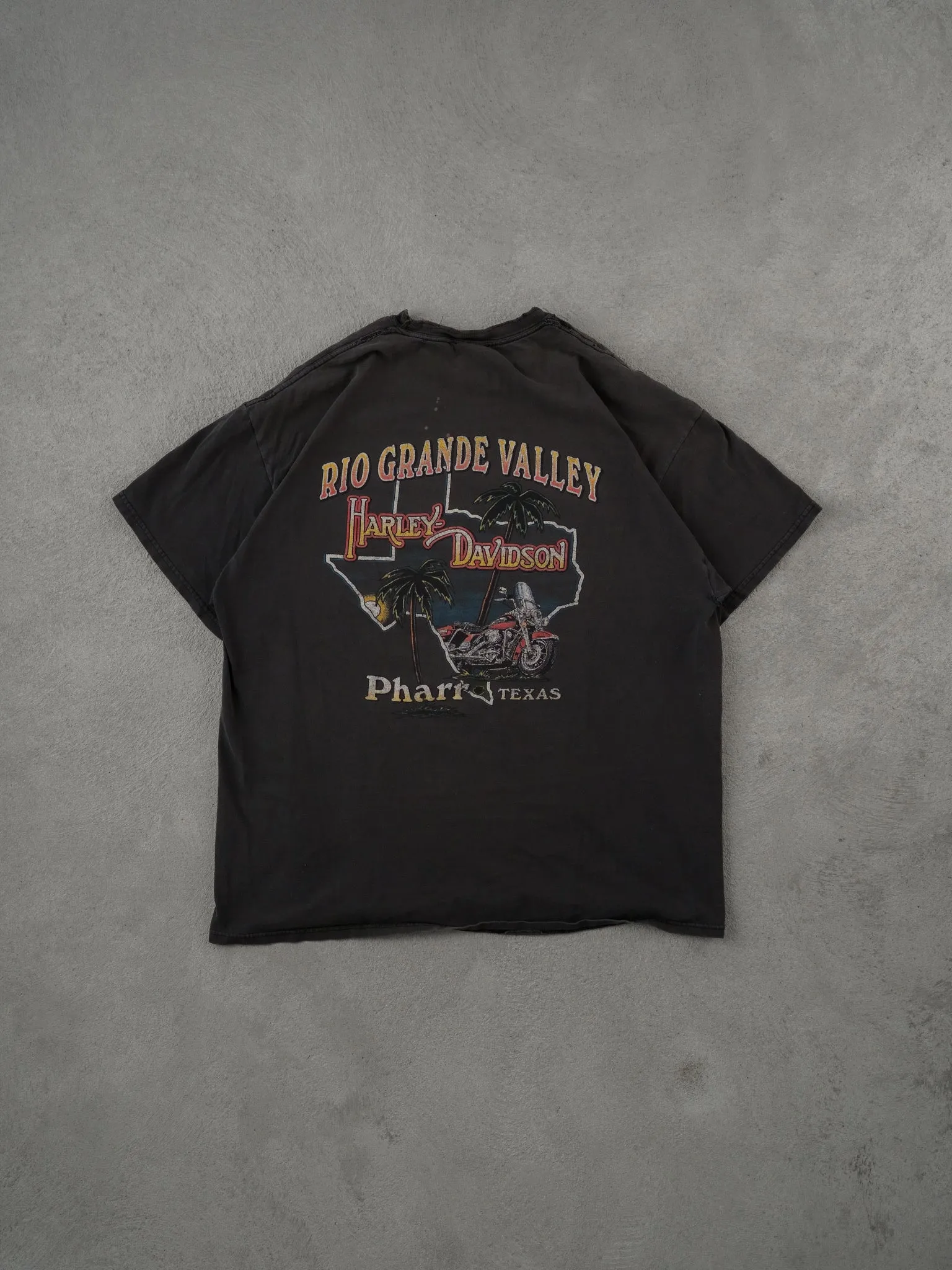 Vintage 90s Black Harley Davidson Pharr Texas Graphic Tee (L) sold by Rebalance Vintage product image thumbnail 2