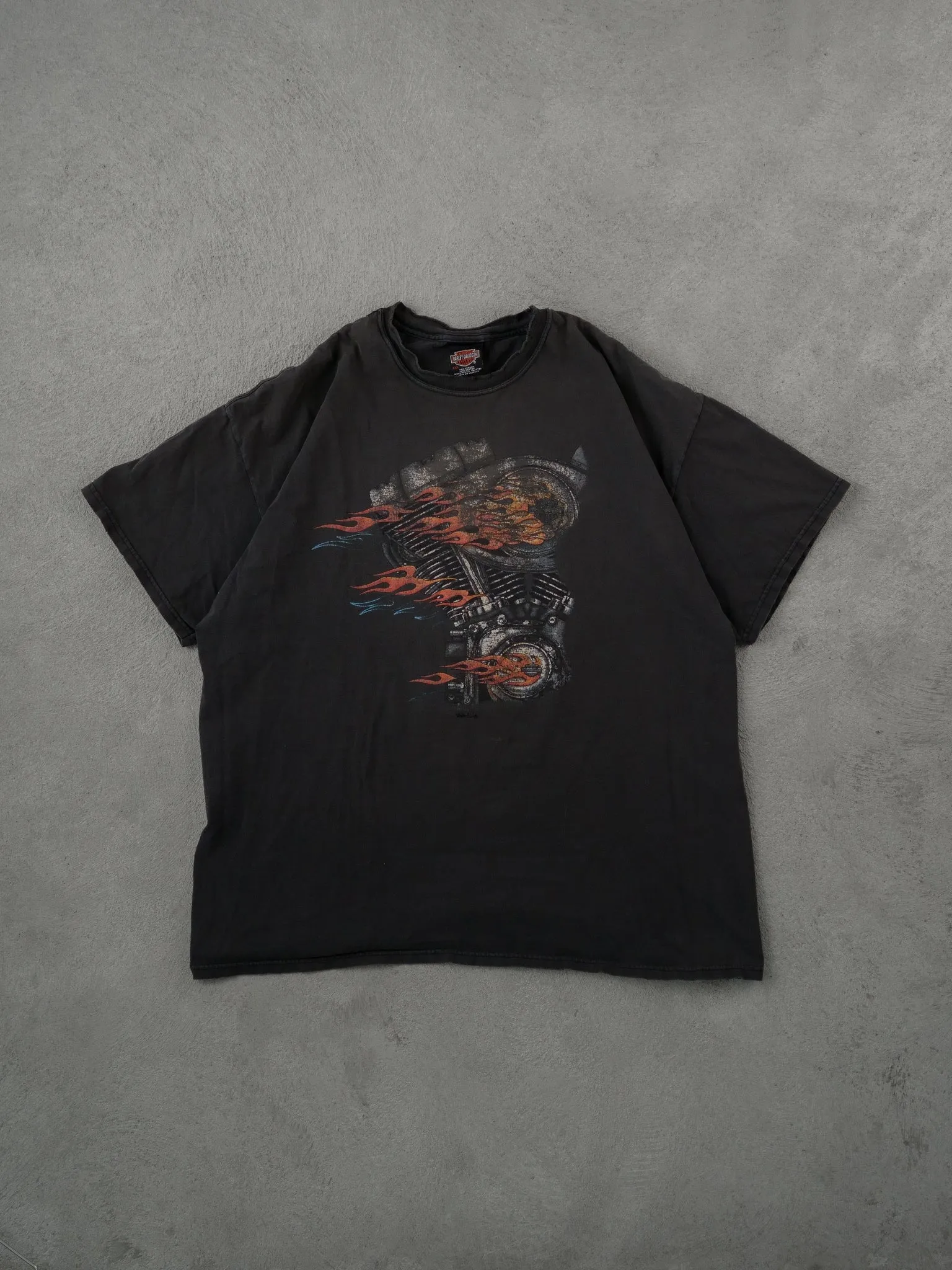 Vintage 90s Black Harley Davidson Pharr Texas Graphic Tee (L) sold by Rebalance Vintage