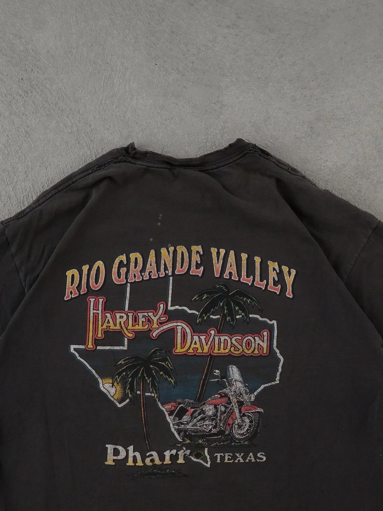 Vintage 90s Black Harley Davidson Pharr Texas Graphic Tee (L) sold by Rebalance Vintage product image thumbnail 4
