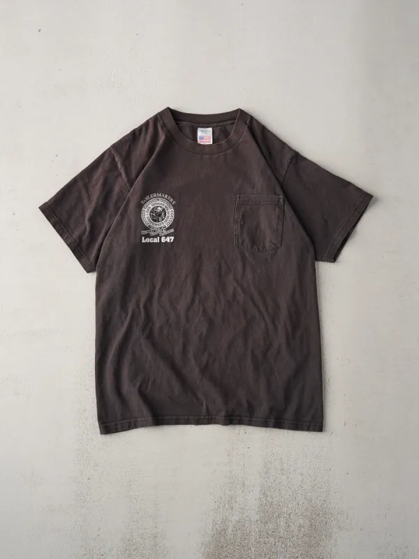 Vintage Y2K Faded Black BoilerMakers Union Tee (M) sold by Rebalance Vintage