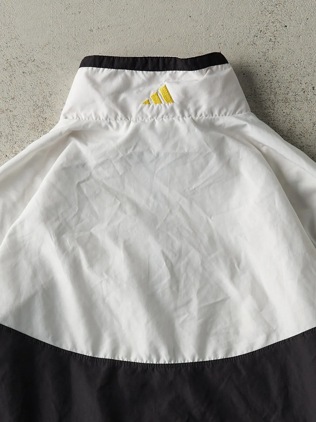 Vintage 90s Black, White & Yellow Adidas Track Jacket (S) sold by Rebalance Vintage product image thumbnail 4