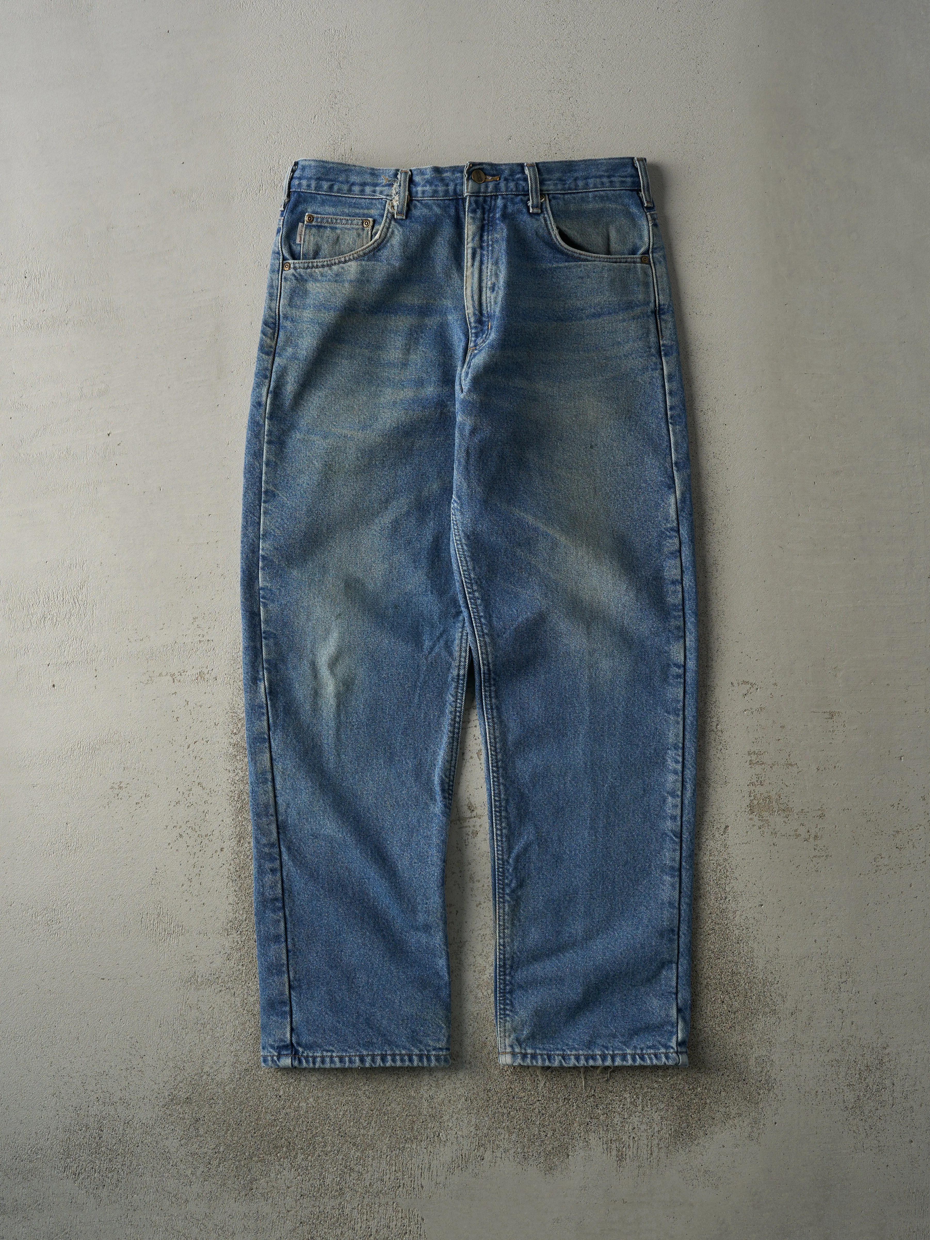 Vintage 90s Light Wash Relaxed Fit Carhartt Blanket Lined Jeans (34.5x32) sold by Rebalance Vintage
