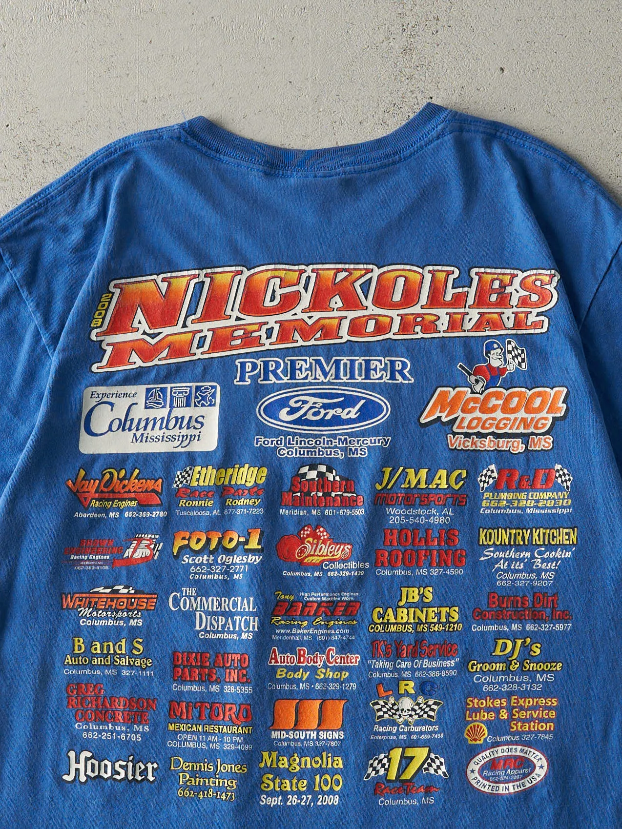 Vintage 08' Blue Ford Premier Racing Tee (S/M) sold by Rebalance Vintage product image thumbnail 4