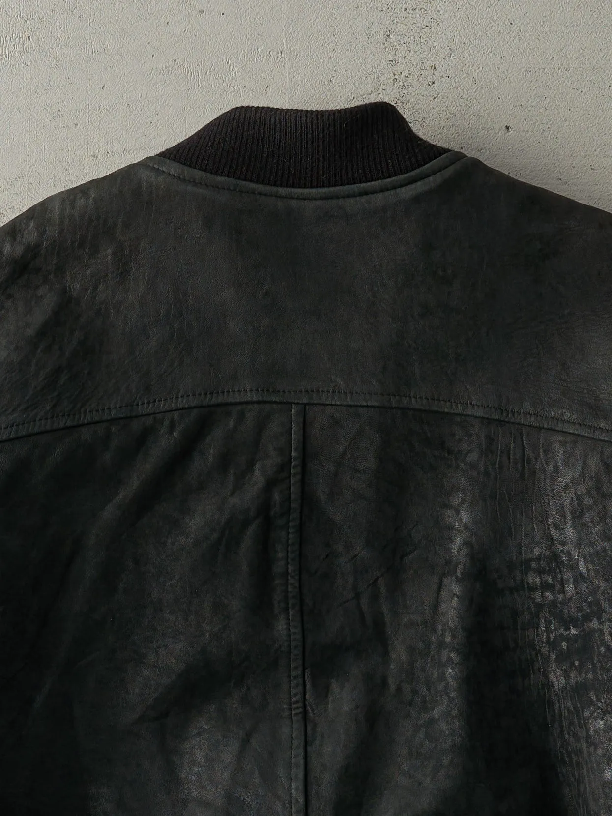Vintage 80s Black Bainton Leather Bomber Jacket (M) sold by Rebalance Vintage product image thumbnail 4