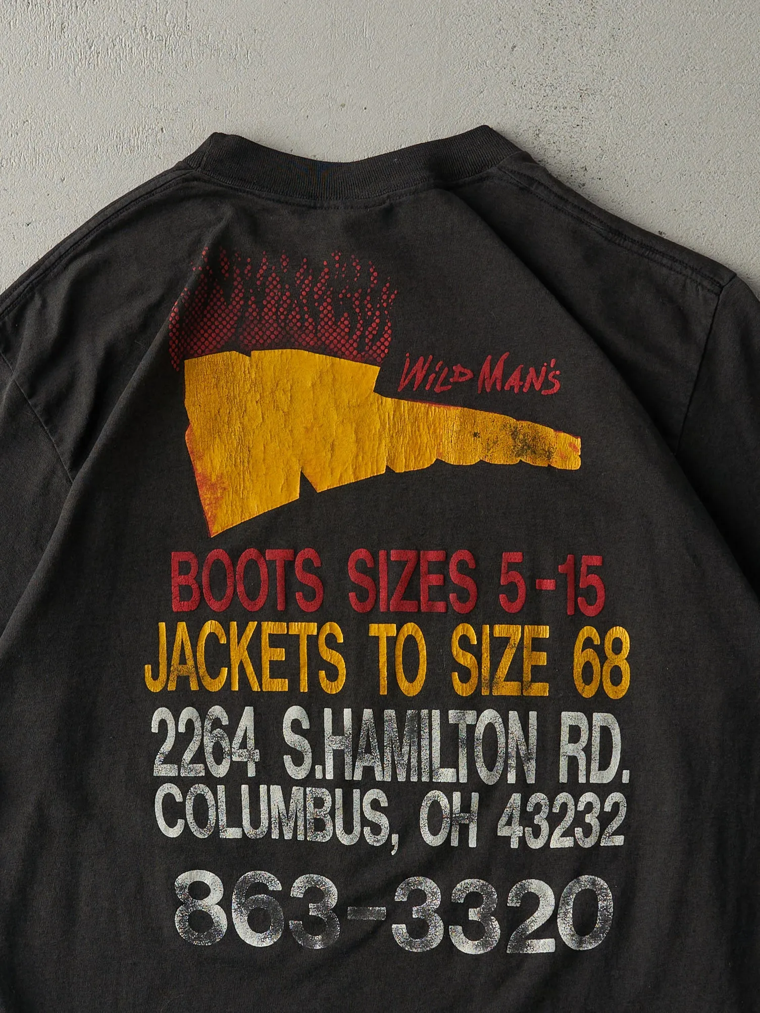 Vintage 89' Faded Black Columbus, OH Harley Davidson 3D Emblem Single Stitch Tee (M) sold by Rebalance Vintage product image thumbnail 4