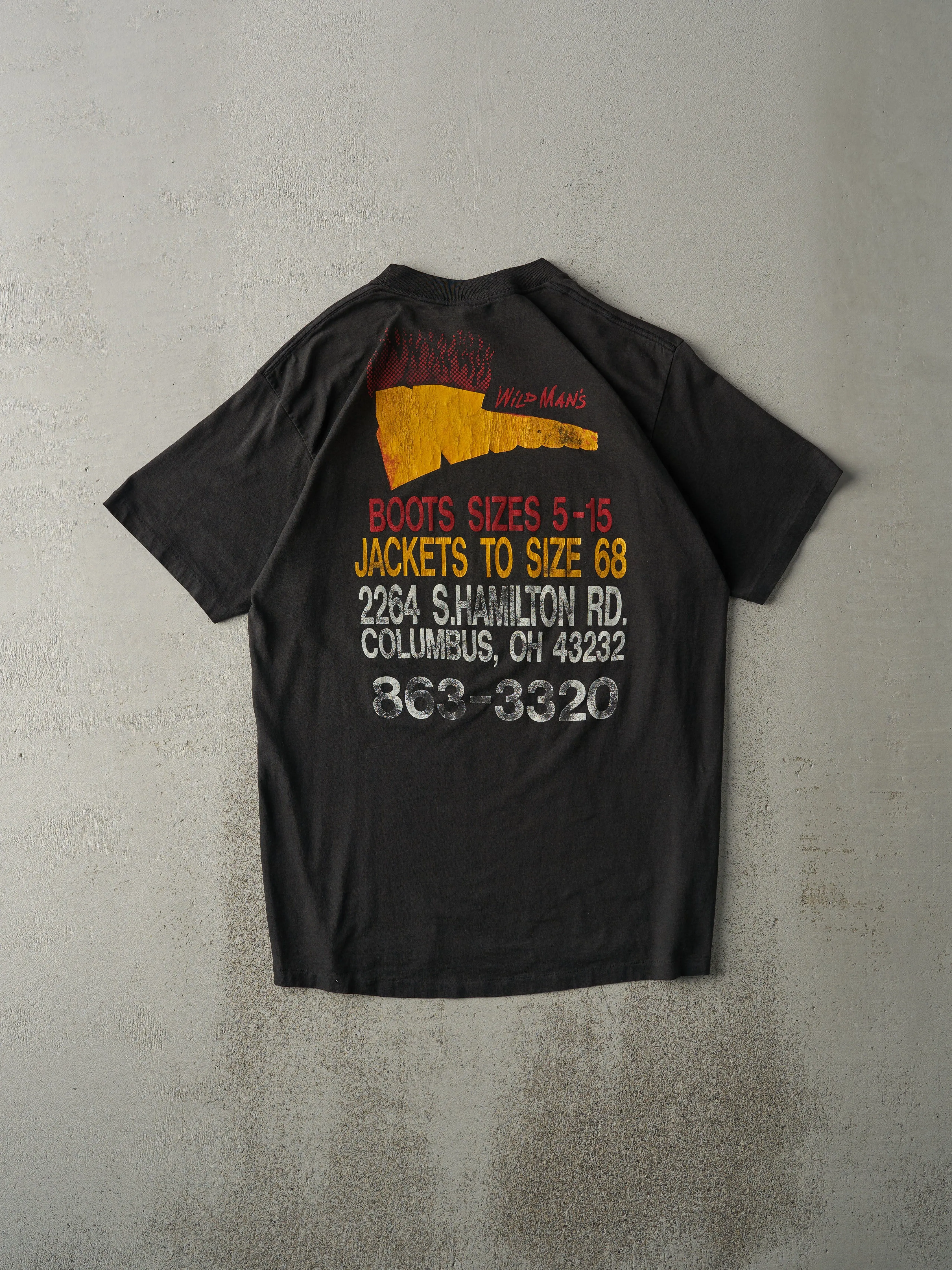 Vintage 89' Faded Black Columbus, OH Harley Davidson 3D Emblem Single Stitch Tee (M) sold by Rebalance Vintage product image thumbnail 2