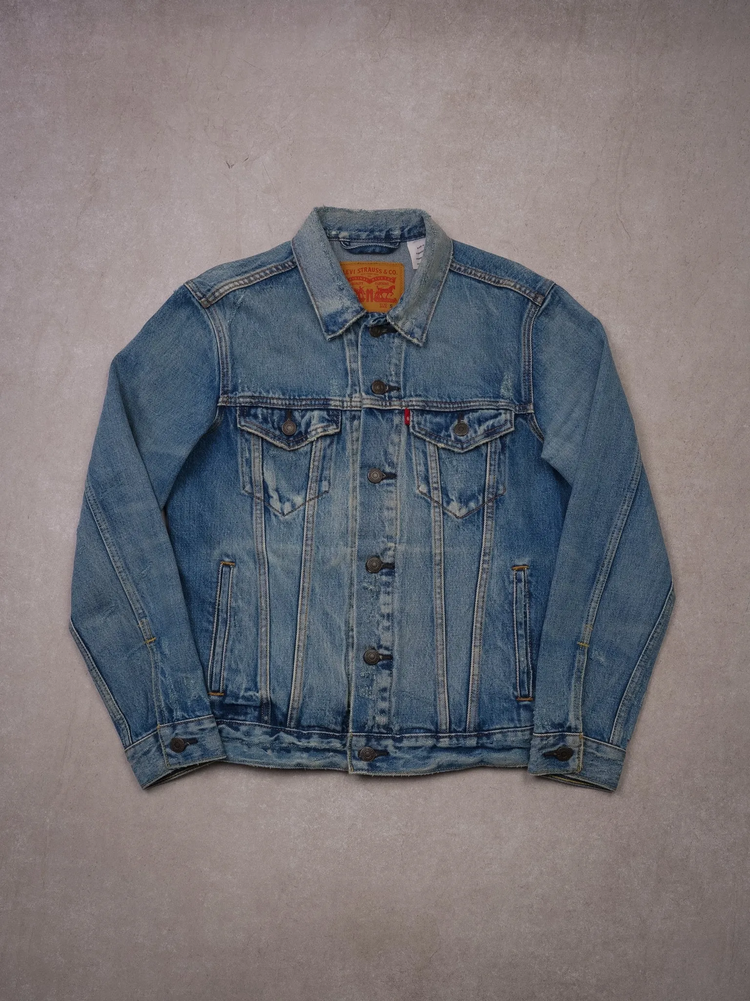 Vintage Washed Blue Levi's Denim Jacket (S) sold by Rebalance Vintage