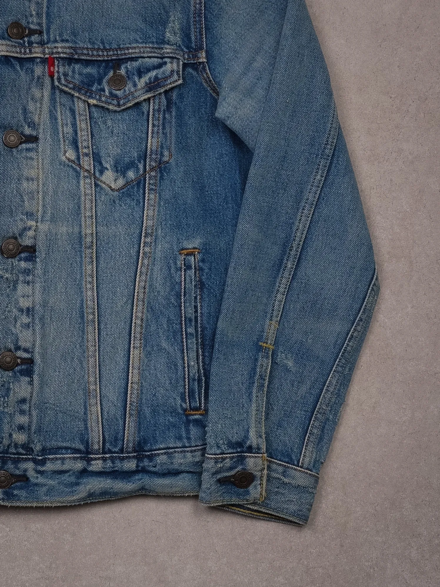 Vintage Washed Blue Levi's Denim Jacket (S) sold by Rebalance Vintage product image thumbnail 3