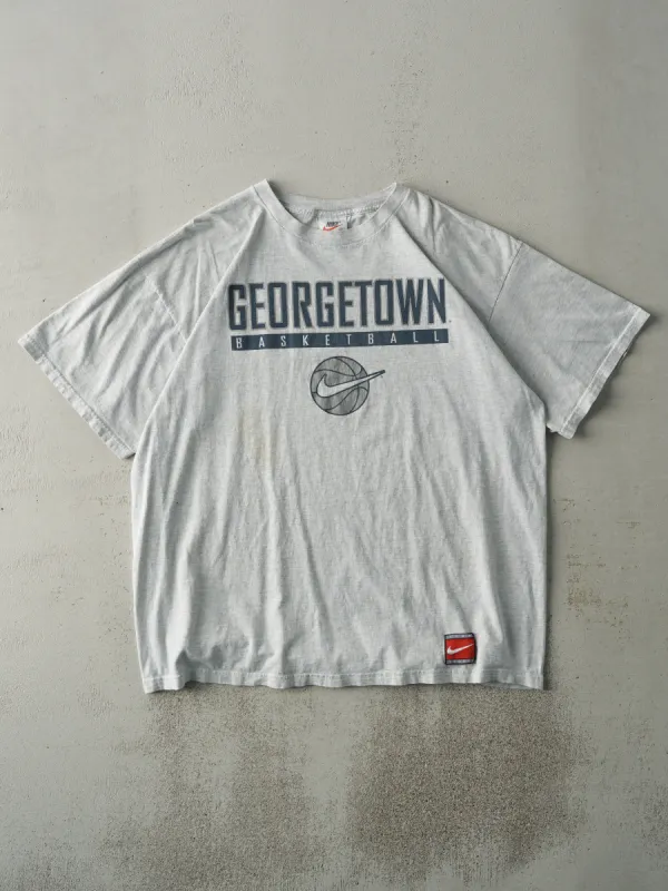 Vintage 90s Heather Grey Georgetown Basketball Nike Tee (L) sold by Rebalance Vintage